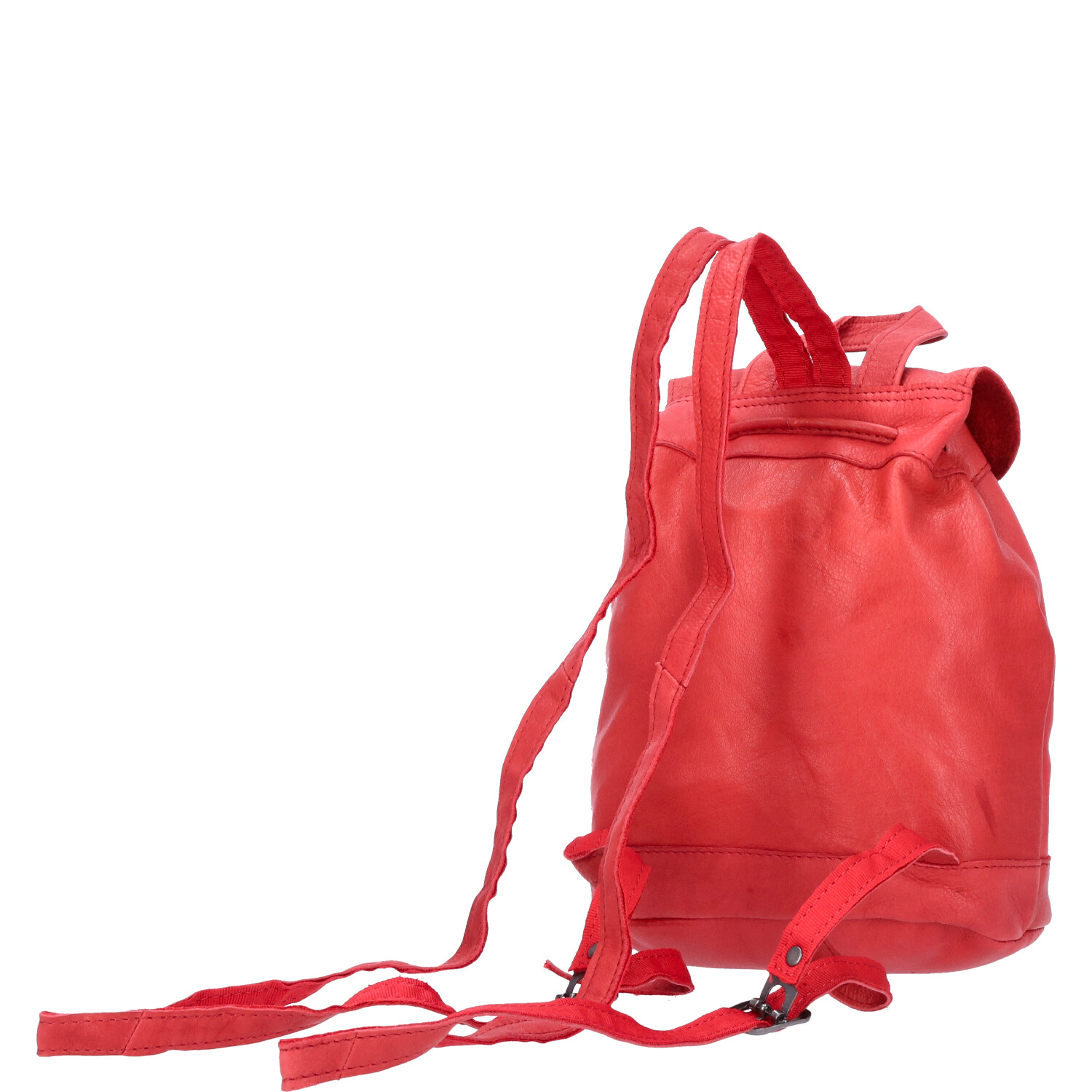 The Skandinavian Brand Damen Lederrucksack mini Style  rot