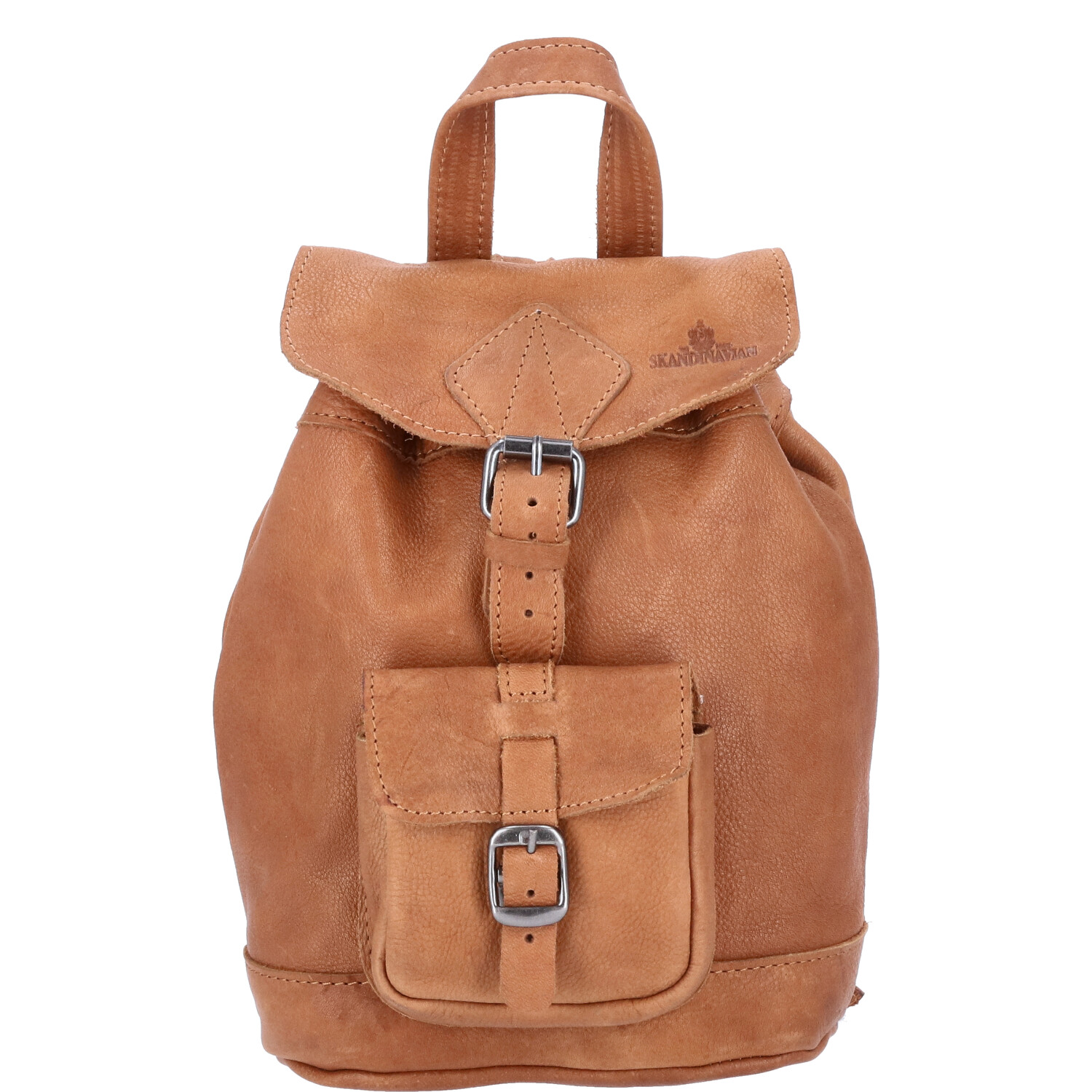 The Skandinavian Brand Damen Lederrucksack mini Style  Cognac