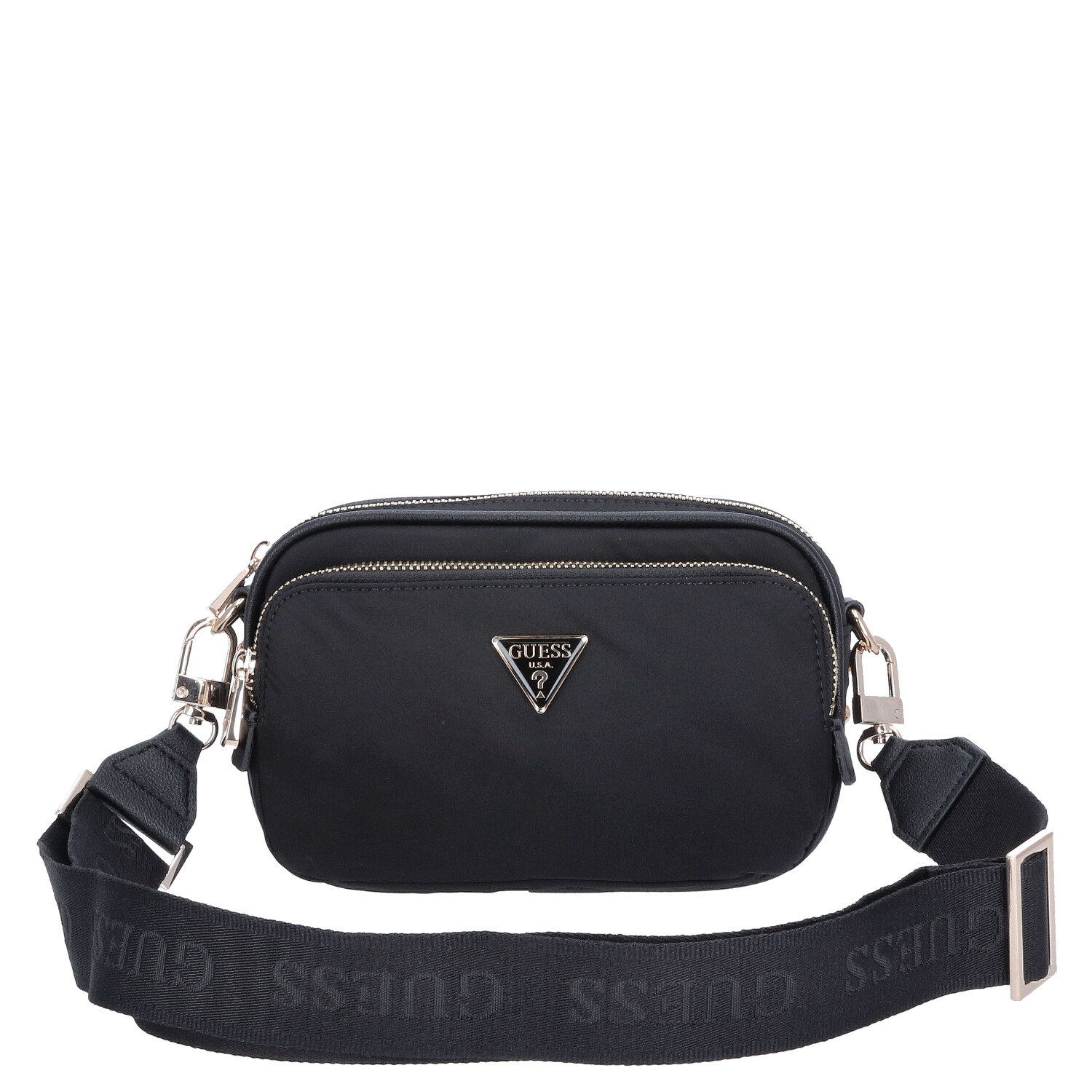 GUESS Damen Umhängetasche Eco Gemma Black