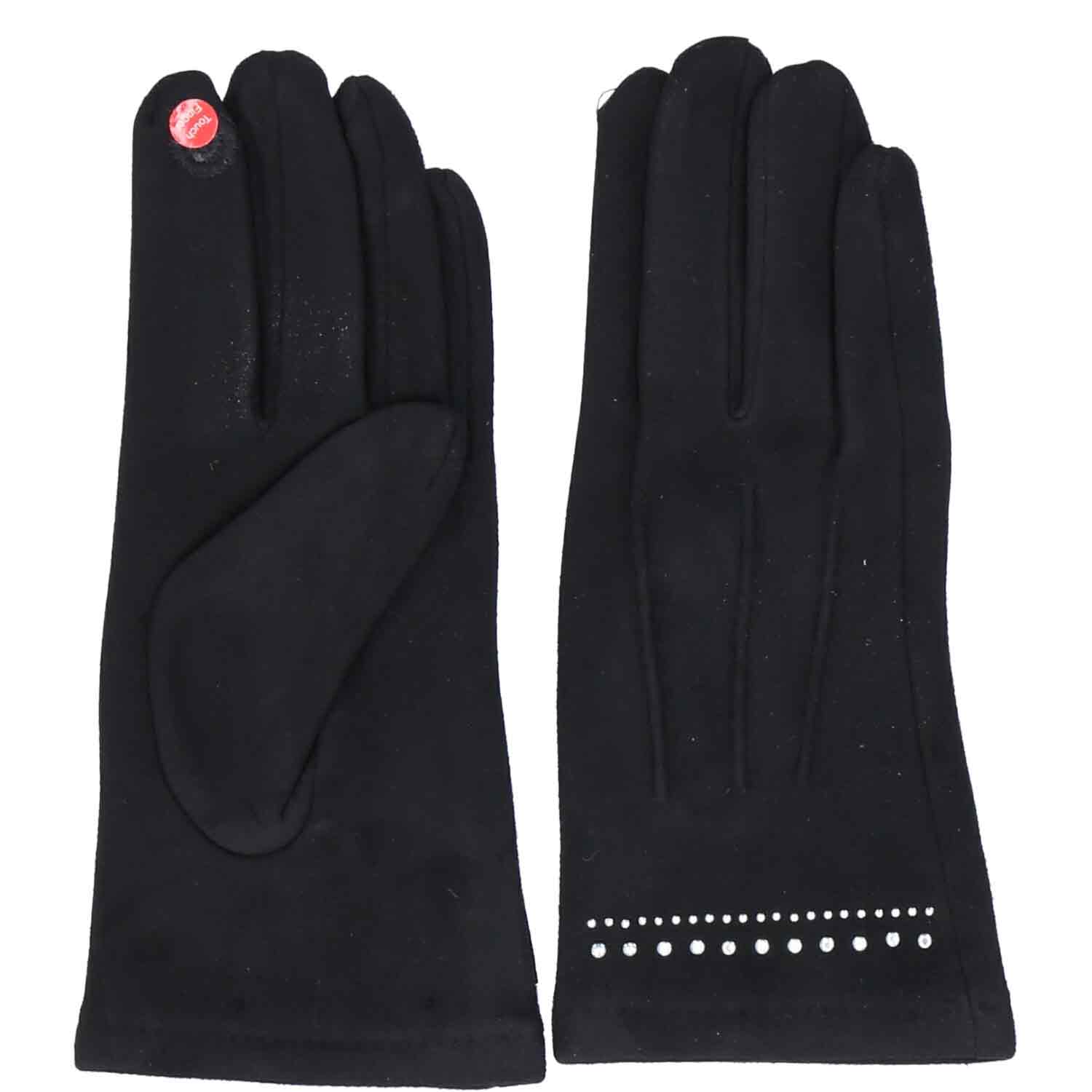 Antonio Damen Handschuhe Elegant mit Diamonds Black