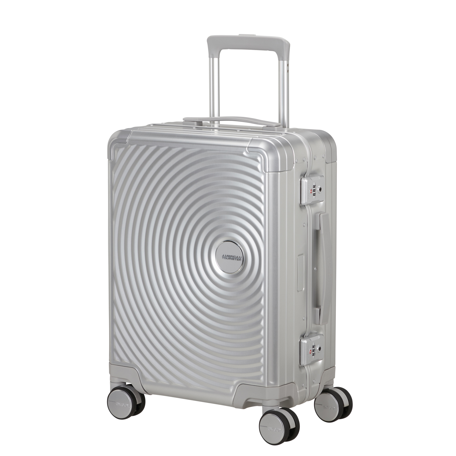 American Tourister Trolley mit 4 Rollen 55 cm Soundbox Alu silver Abbildung 1
