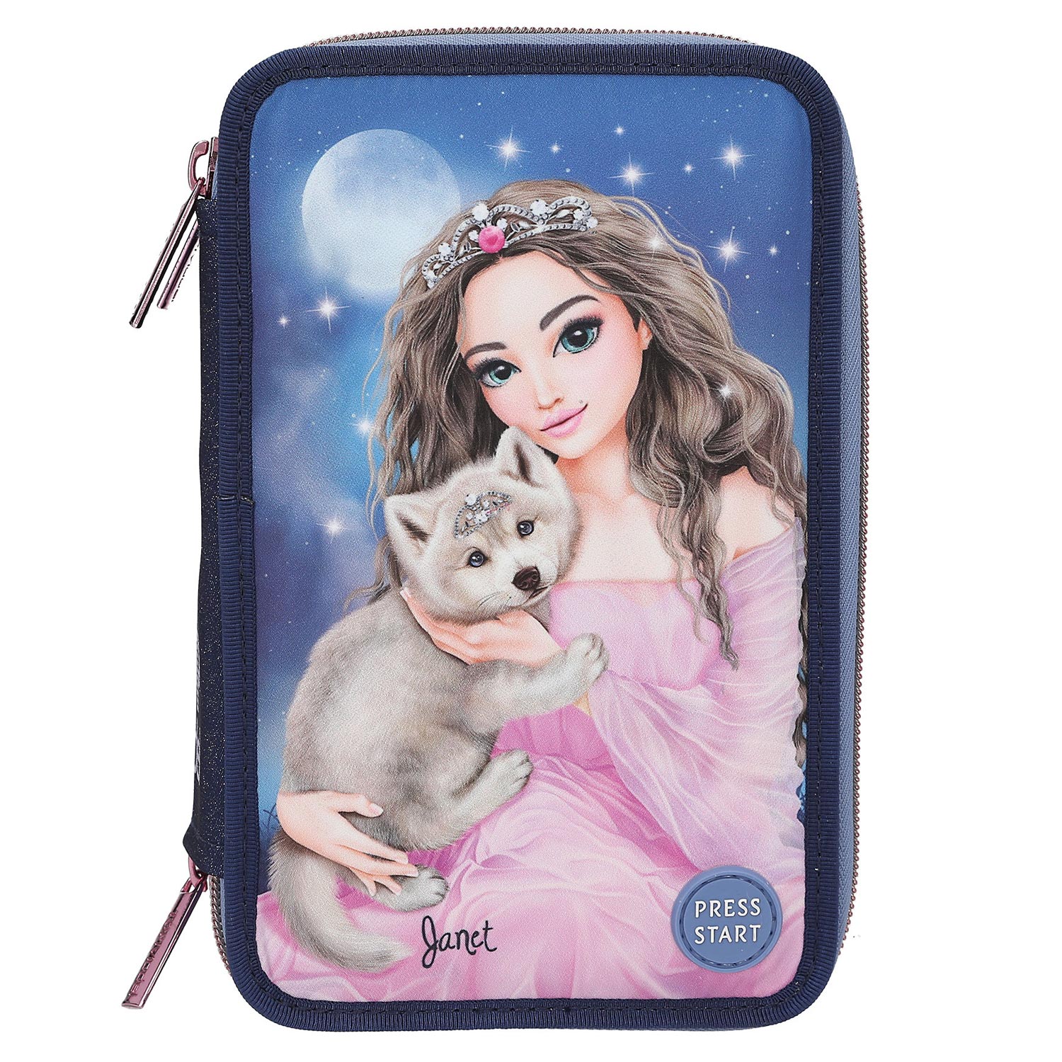 Depesche 3-Fach Federtasche mit LED TOPModel WOLF 