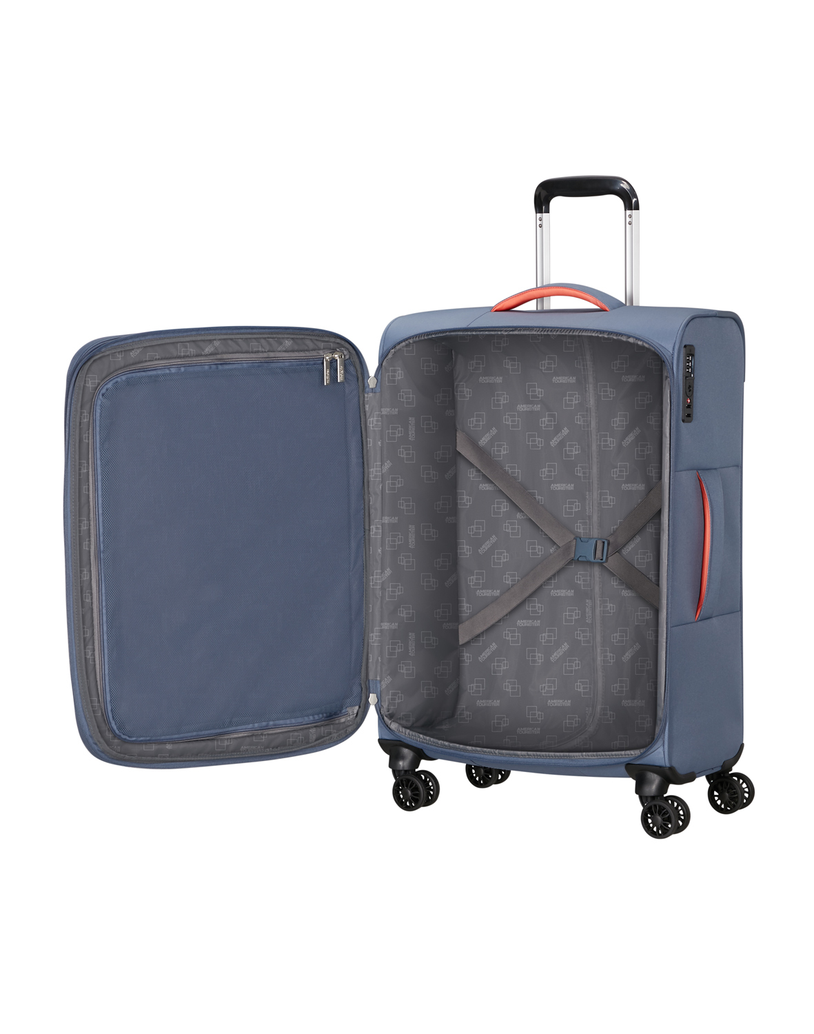 American Tourister Trolley mit 4 Rollen 55 cm Cloudrider stone Blue Abbildung 6