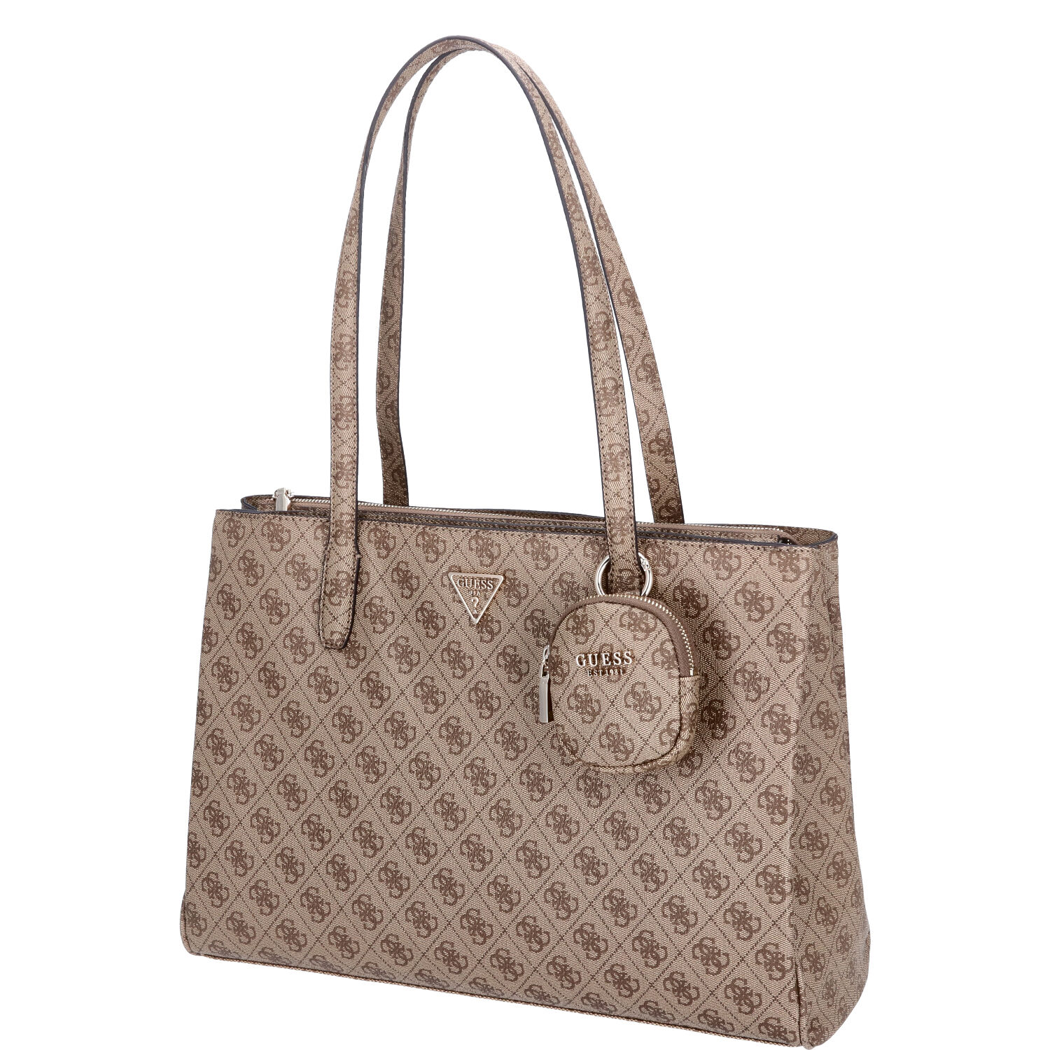 GUESS Damen Shopper Power Play Latte Logo