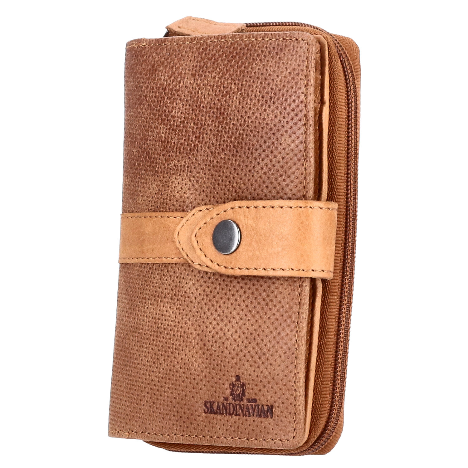 The Skandinavian Brand Damen Leder Geldbörse  Cognac Abbildung 1