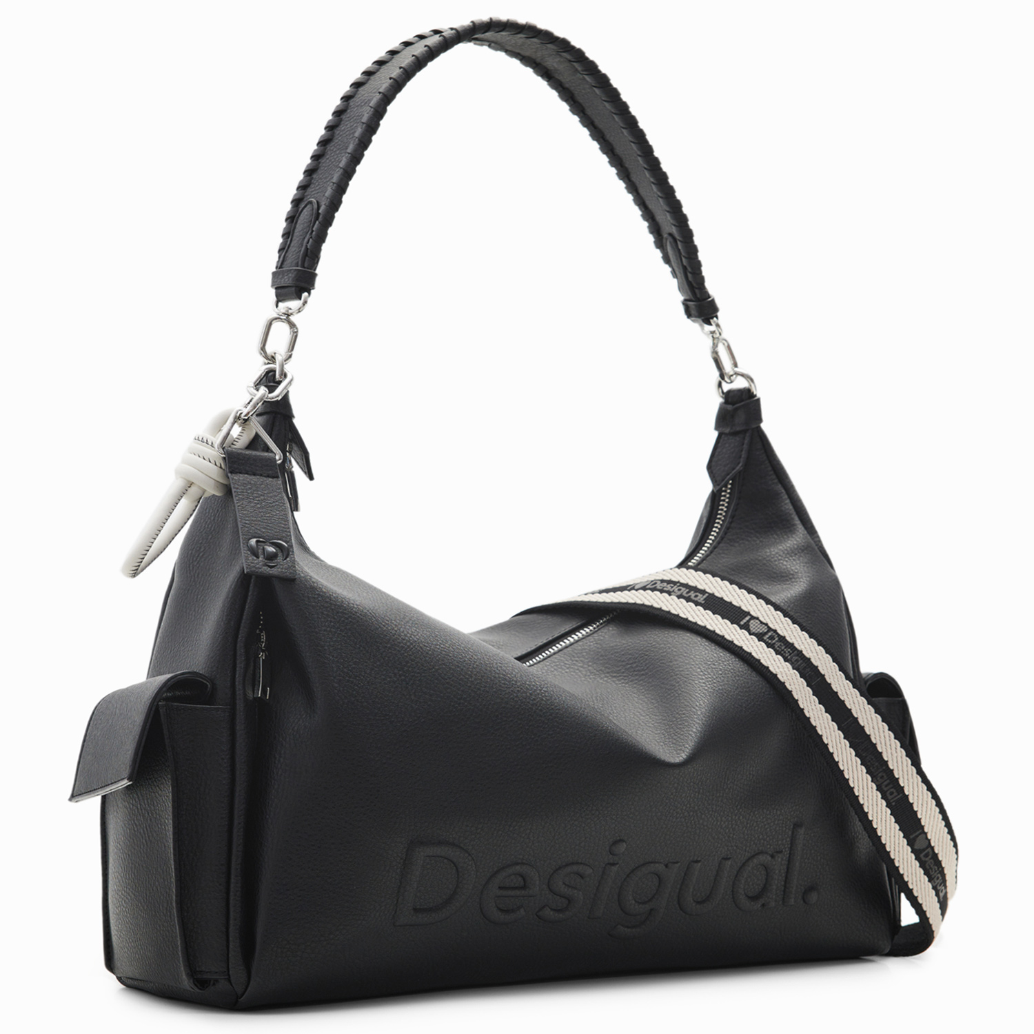 Desigual Damen Handtasche Half Logo 24 Brasilia Black