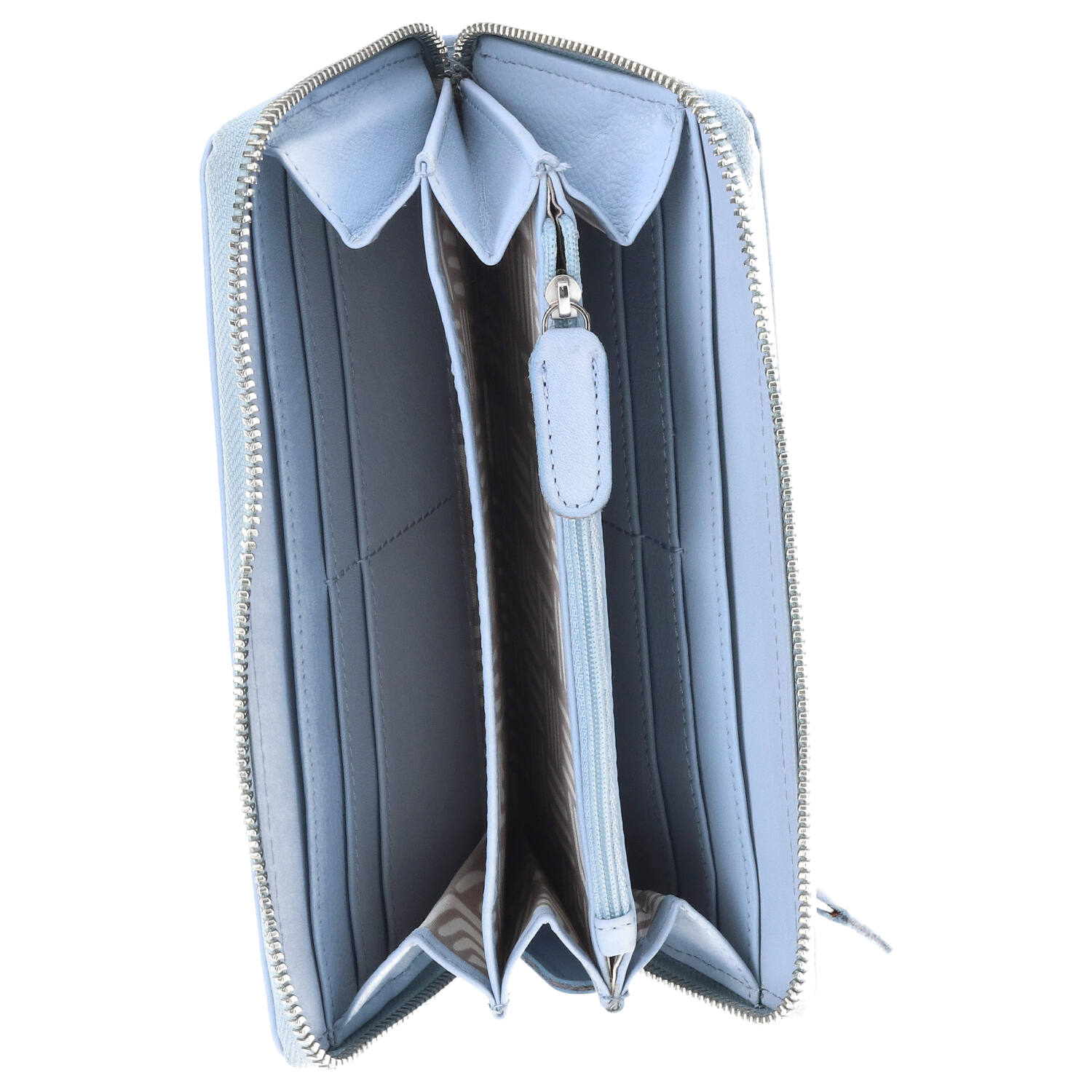 The Skandinavian Brand Damenbörse Leder - light blue Abbildung 3
