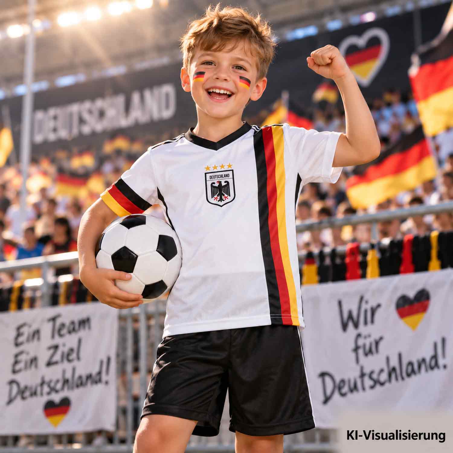 Dynamic Outwear Kinder Fussball Trikot Set Deutschland - 146-152 Abbildung 2