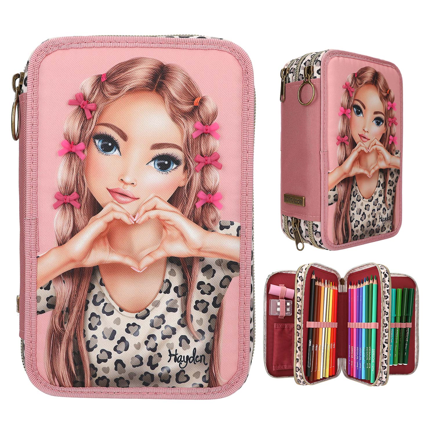 Depesche 3-Fach Federtasche LEOHEART pink Abbildung 7