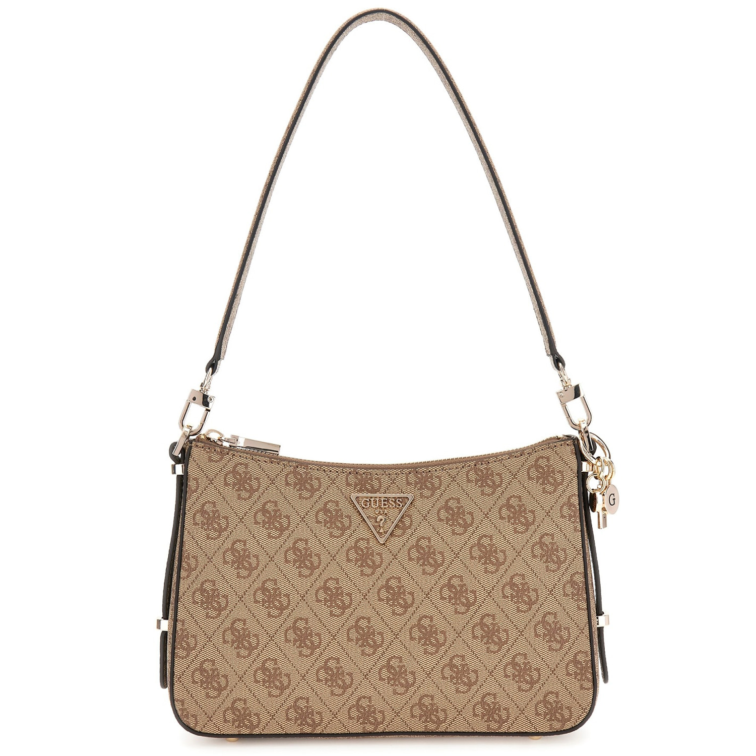 GUESS Damen Schultertasche Eco Erica Latte Logo