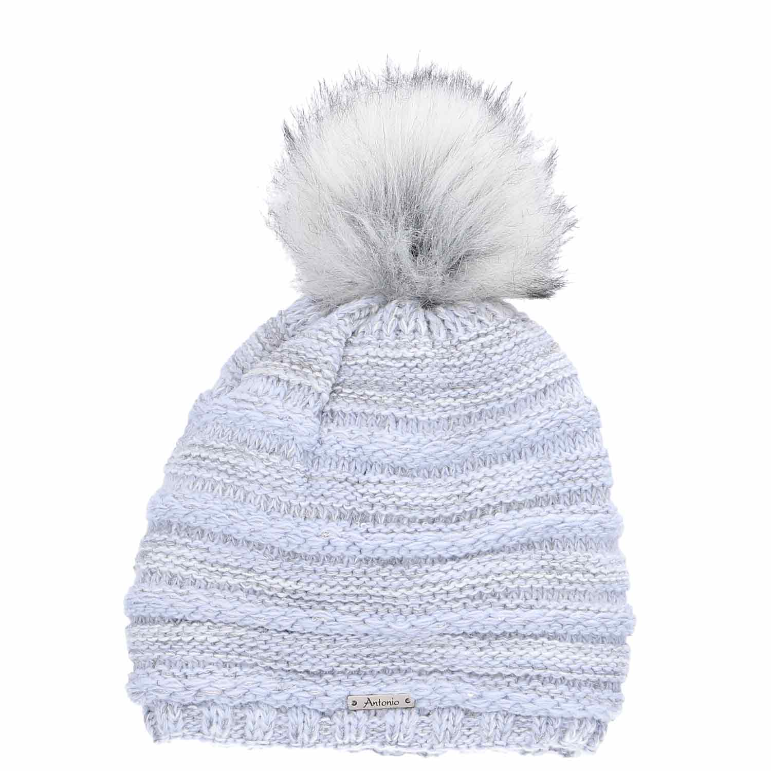 Antonio Strick Mütze Beanie mit Bommel  blau Abbildung 1