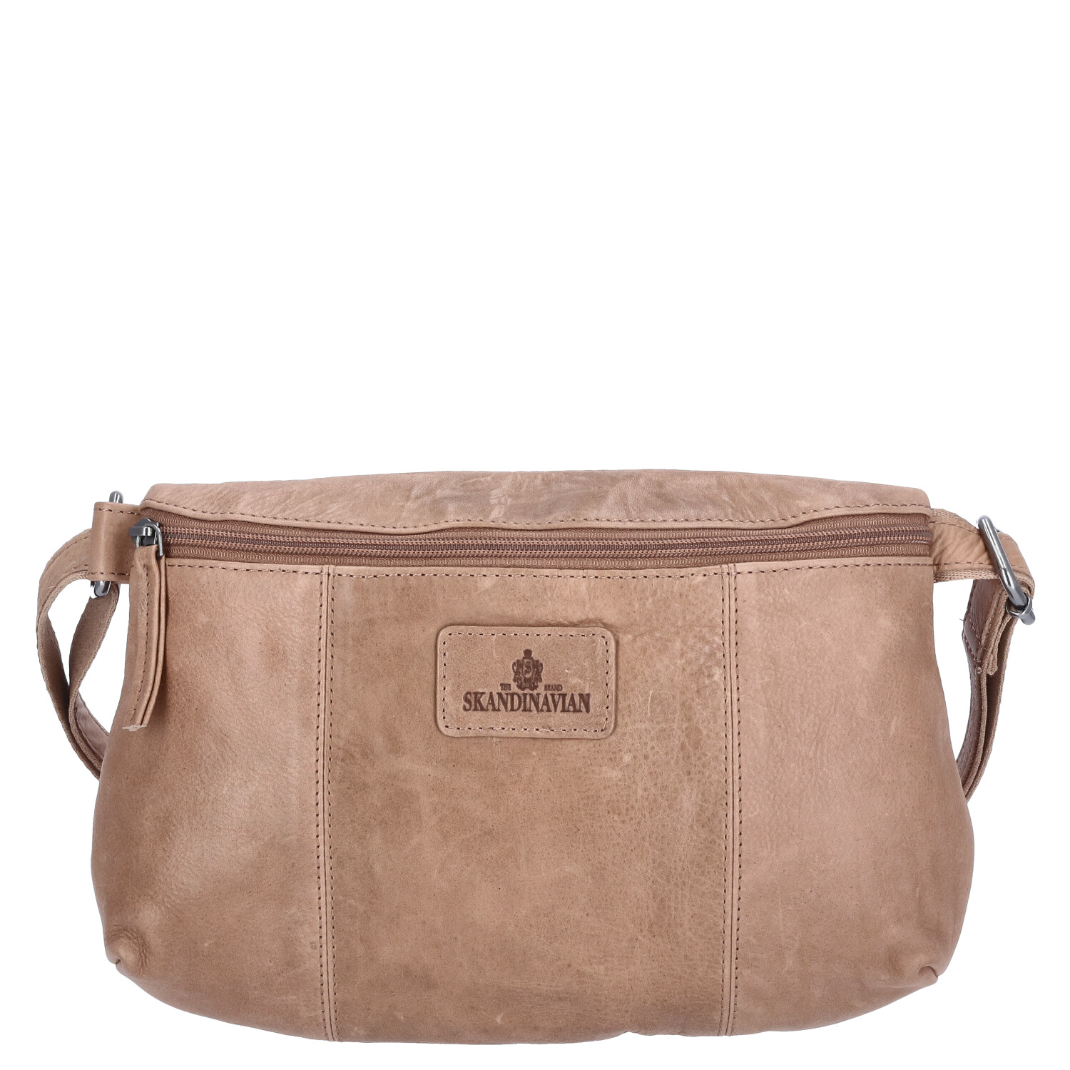 The Skandinavian Brand Leder Crossbody Bag  beige