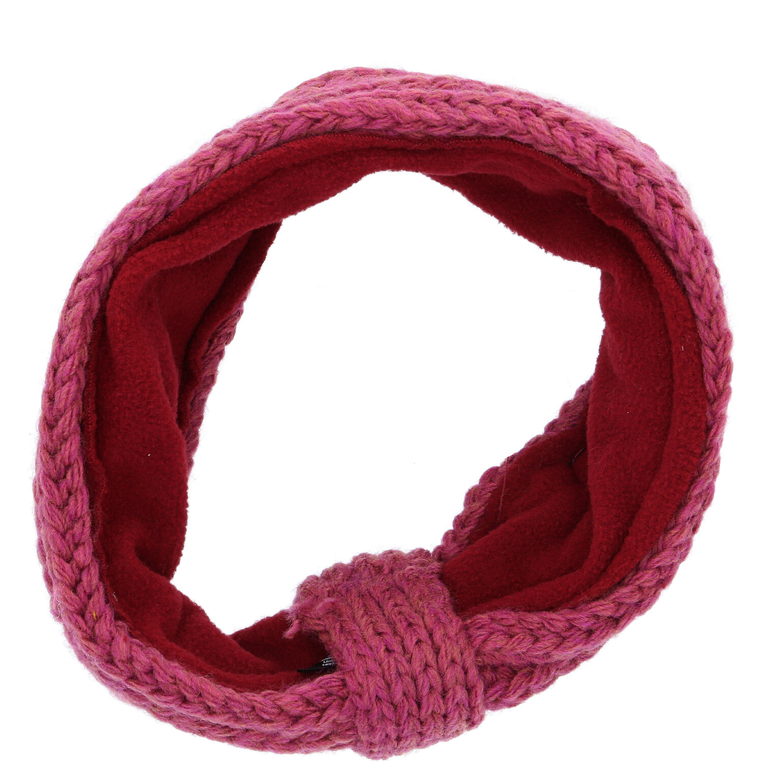 Antonio Damen Strick Stirnband mit Fleece  berry Abbildung 3