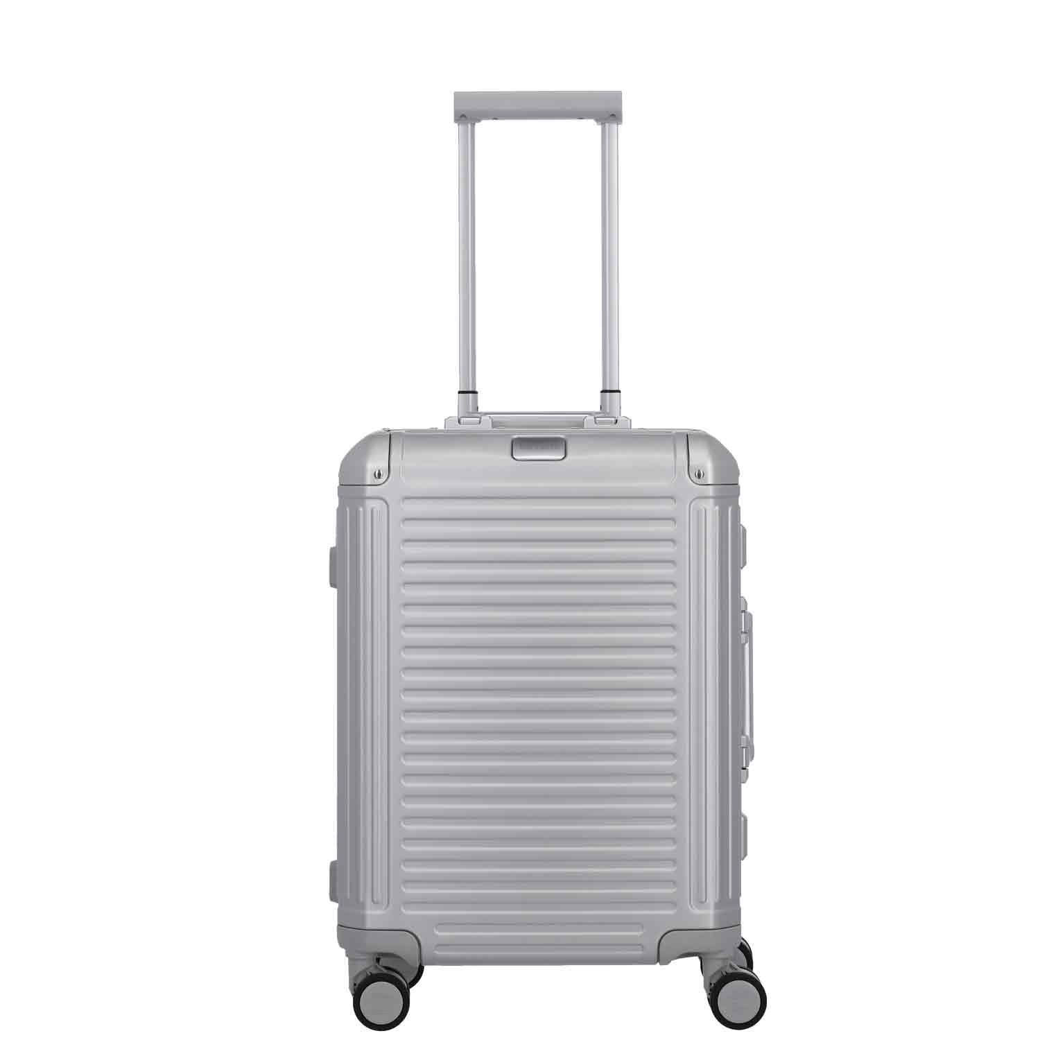 Travelite Aluminium Trolley 4 Rollen S NEXT silber