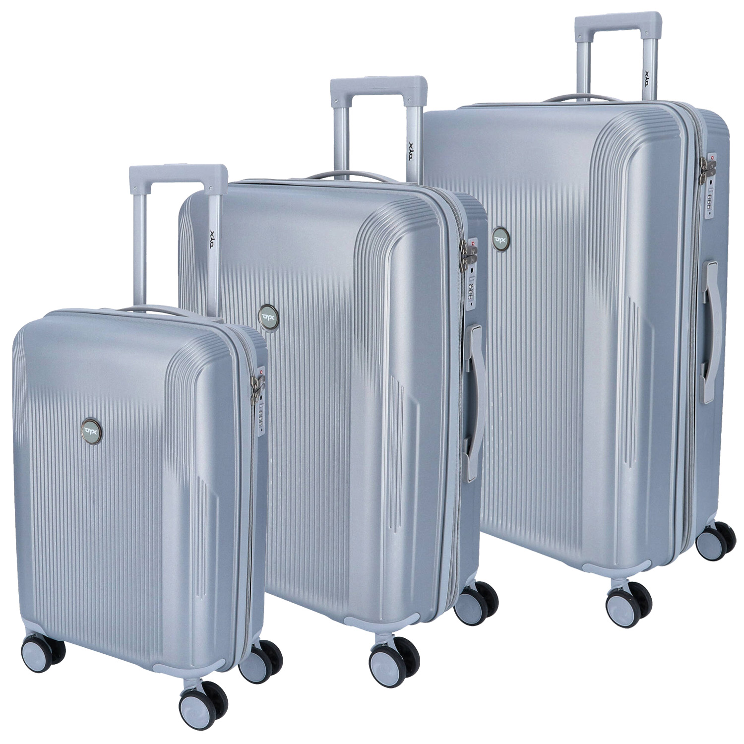 DYX 4 Rollen Trolley 3er Set S/M/L Palermo silber Abbildung 1