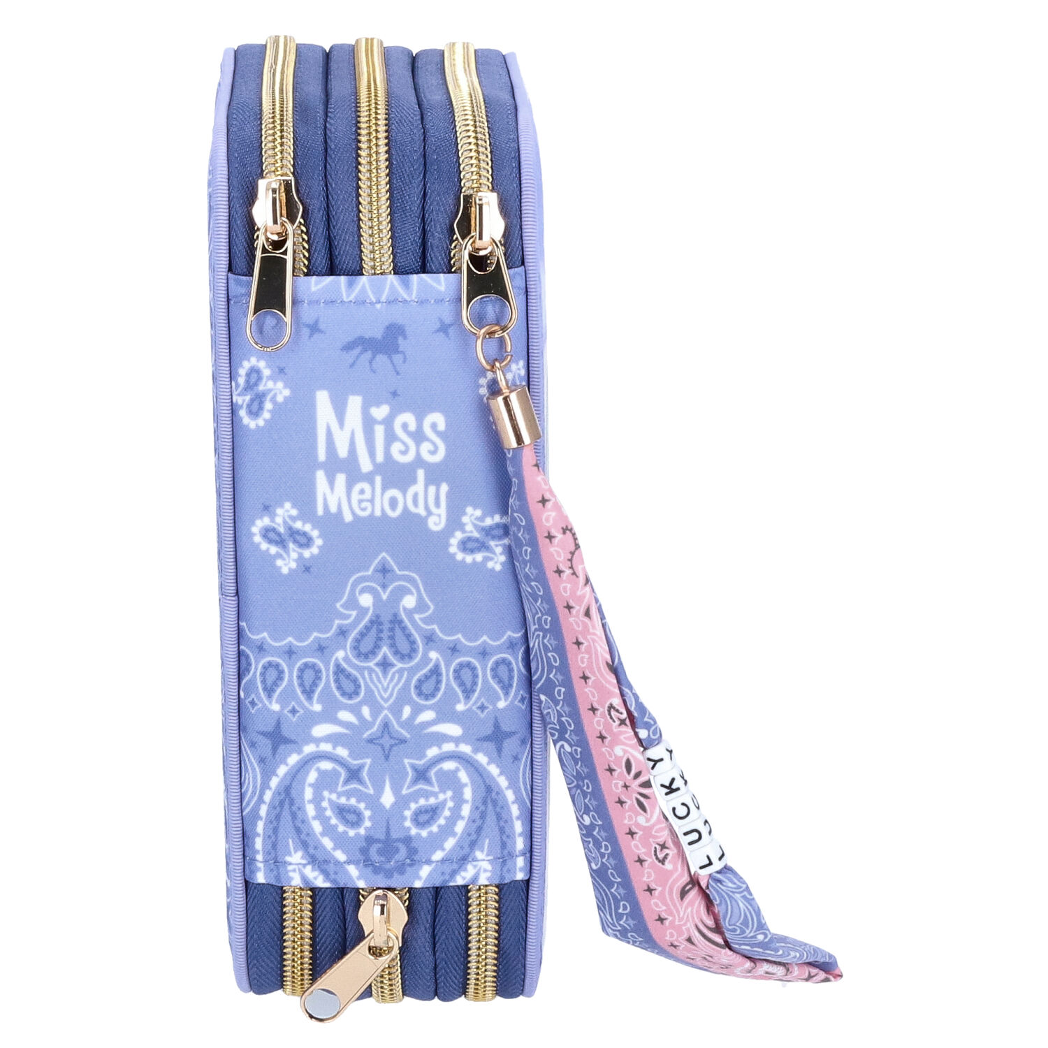 Depesche 3-Fach Federtasche Miss Melody BANDANA lila