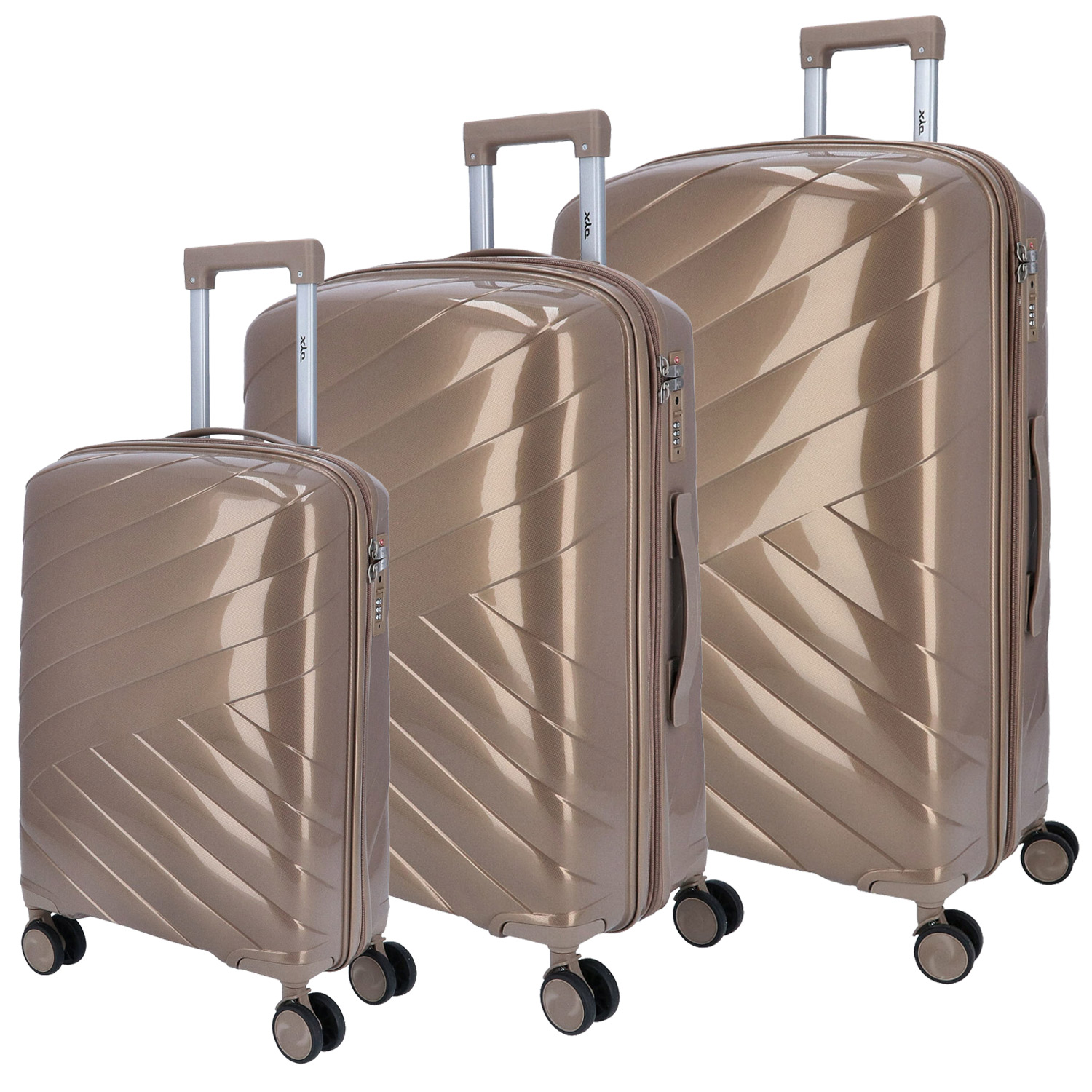 DYX 4 Rollen Trolley 3er Set S/M/L Dubai gold Abbildung 1