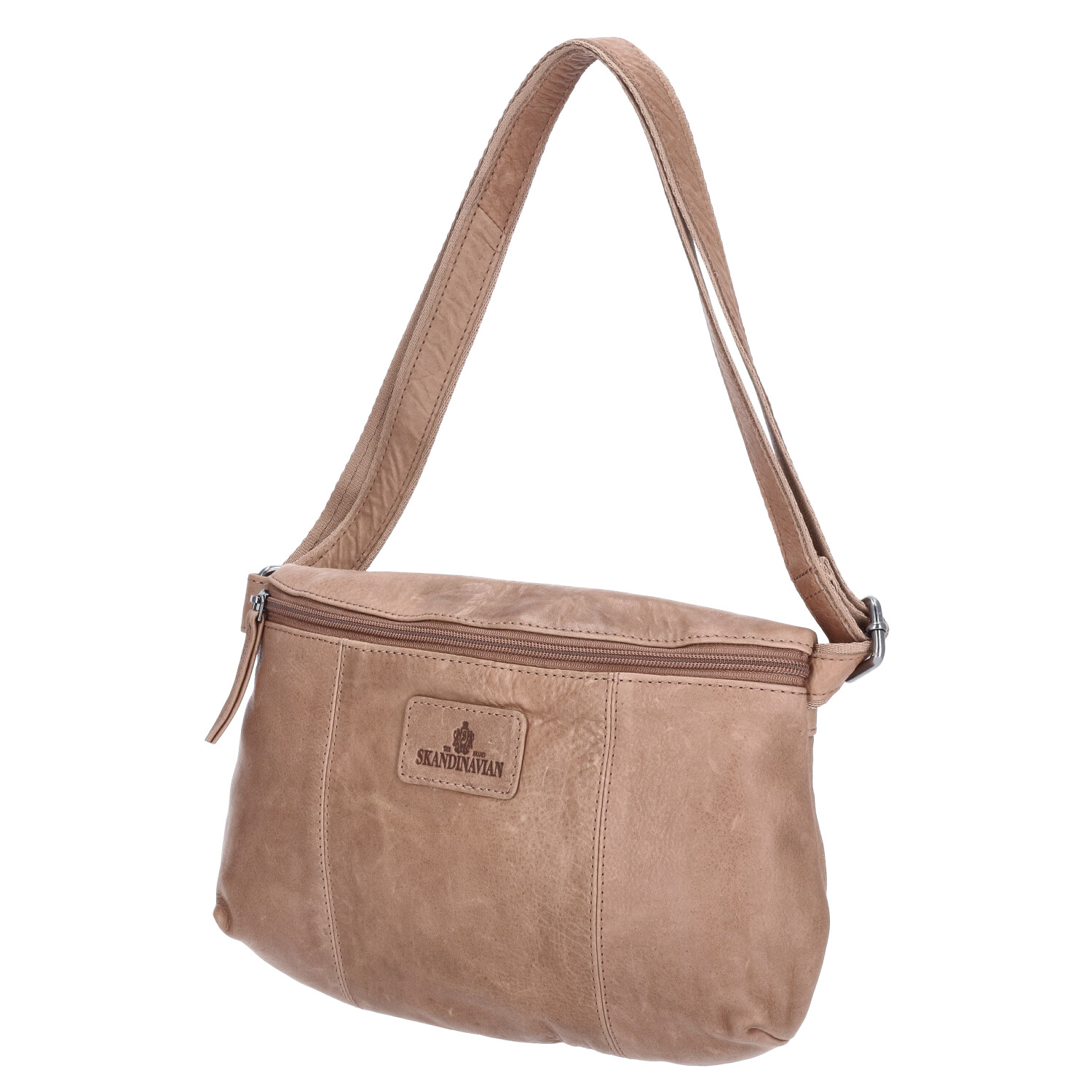 The Skandinavian Brand Leder Crossbody Bag  beige