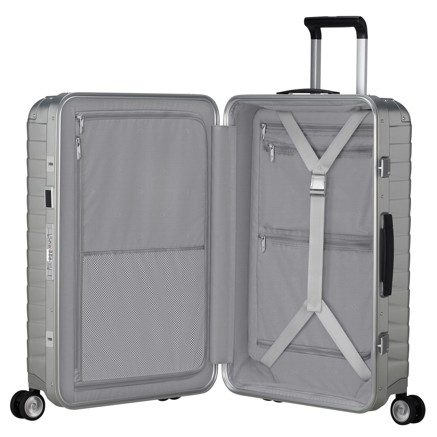 Samsonite 4-Rad Aluminium Trolley 69cm Proxis ALU silber Abbildung 5