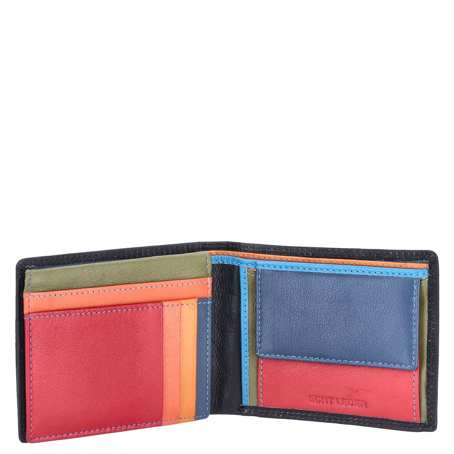 The Skandinavian Brand Lederbörse Quer Multicolor - Black Abbildung 2