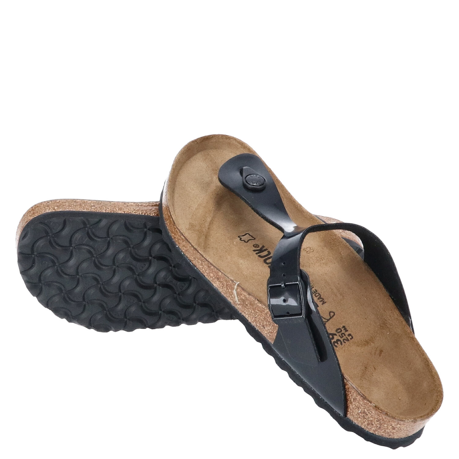 Birkenstock Sandalen Größe 39 Gizeh BS black Patent  