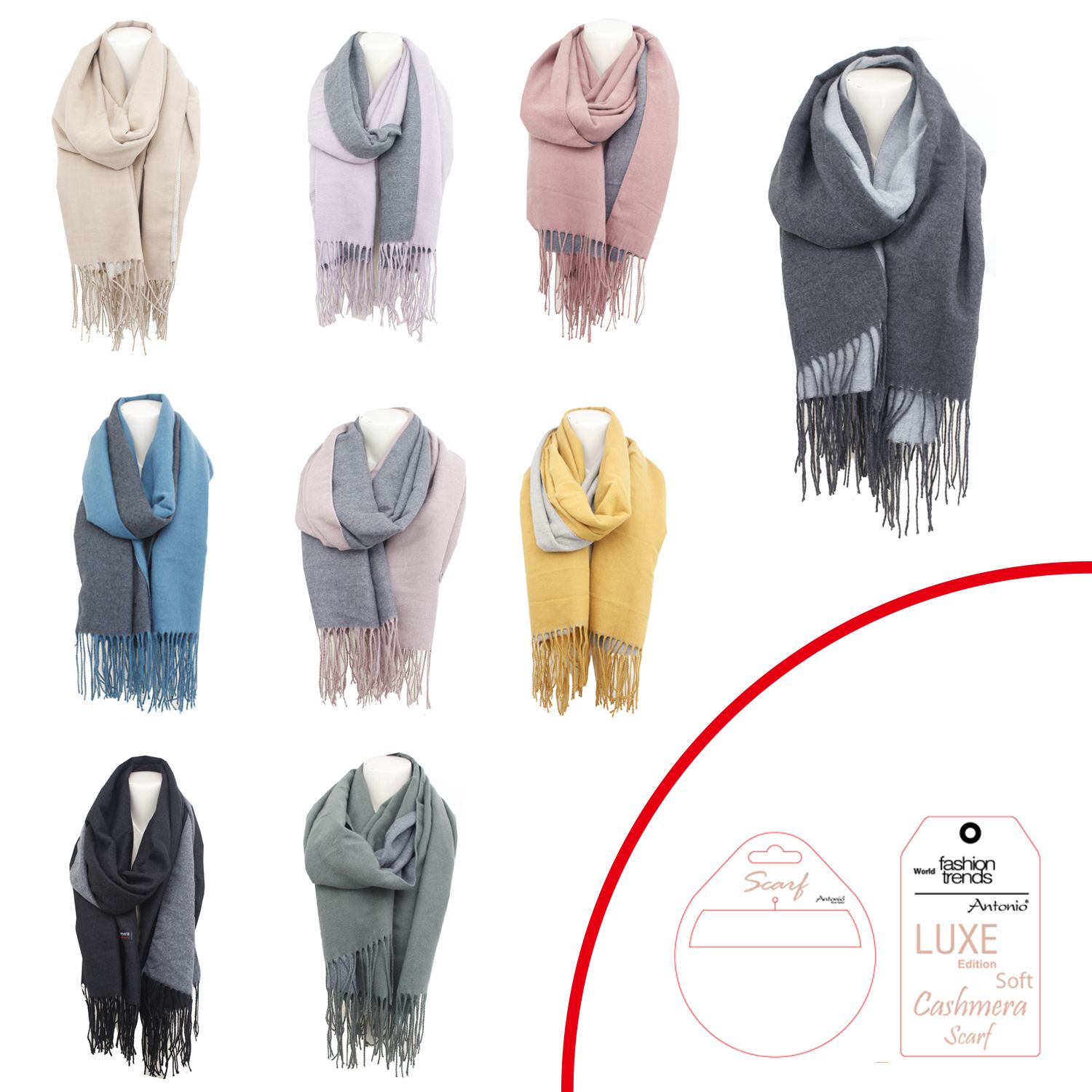 Antonio Damen Schal soft Cashmera - gemischt Abbildung 2