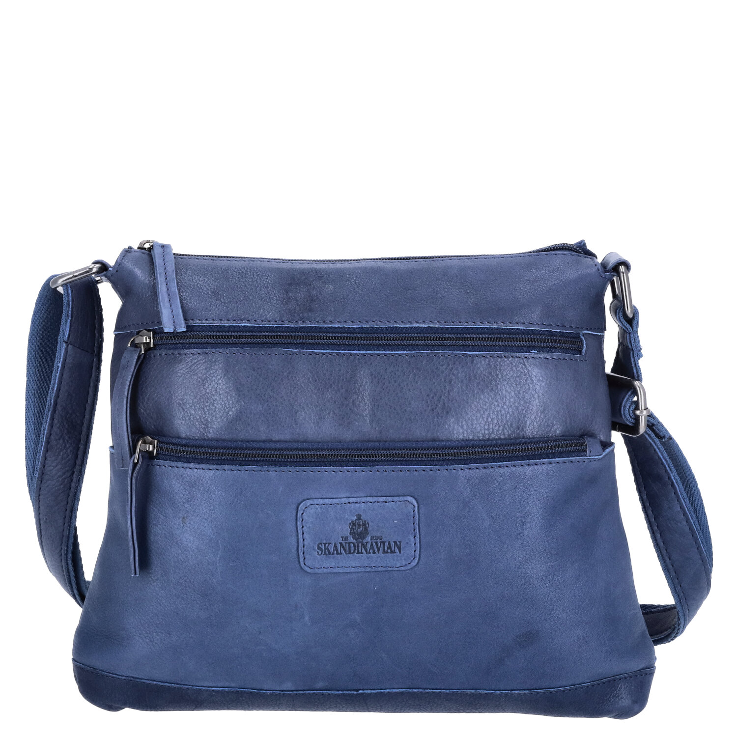 The Skandinavian Brand Leder Umhängetasche  Blue