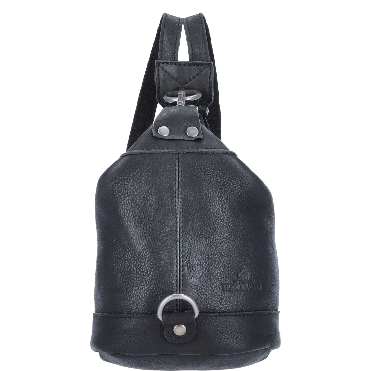 The Skandinavian Brand Mini Leder Rucksack  schwarz