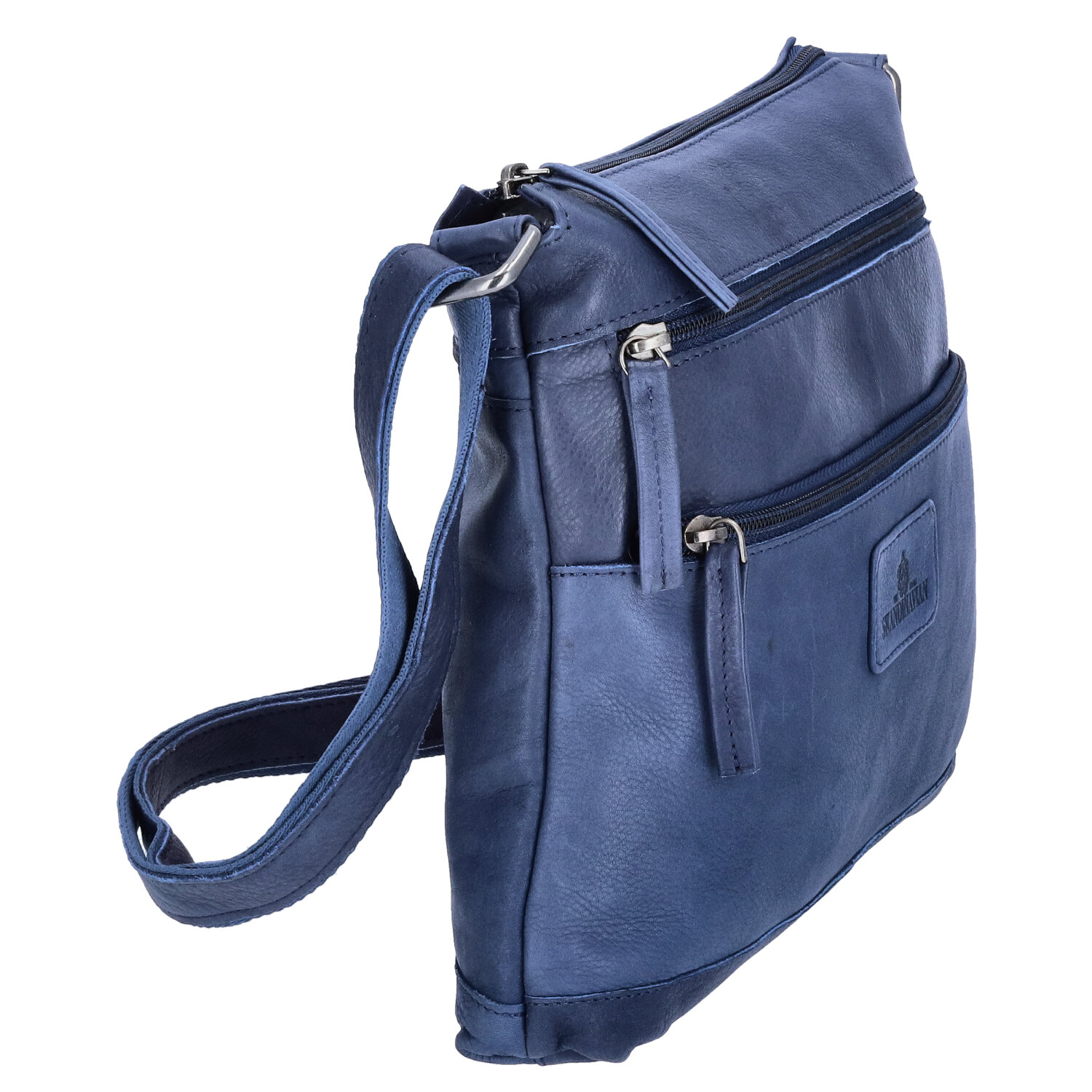 The Skandinavian Brand Leder Umhängetasche  Blue