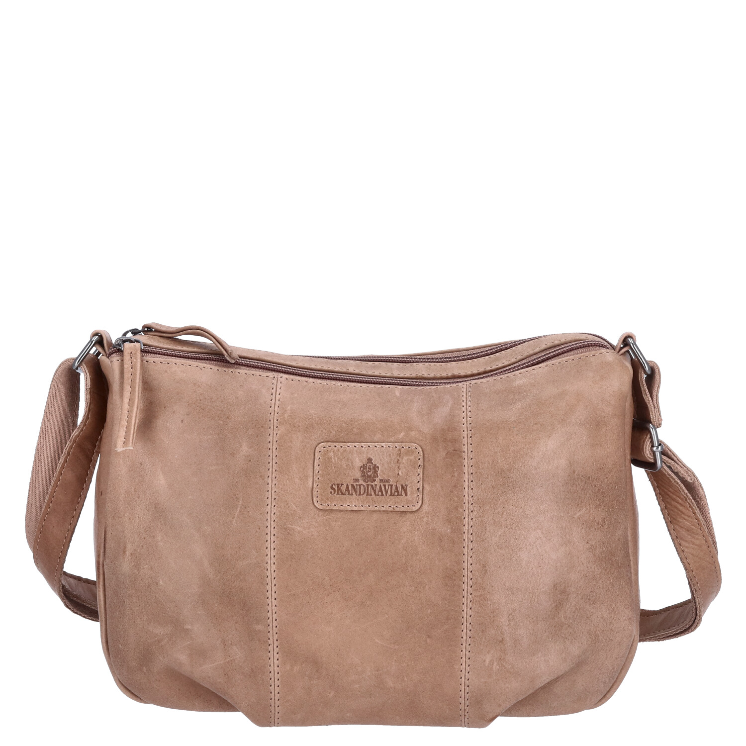 The Skandinavian Brand Leder Umhängetasche  beige