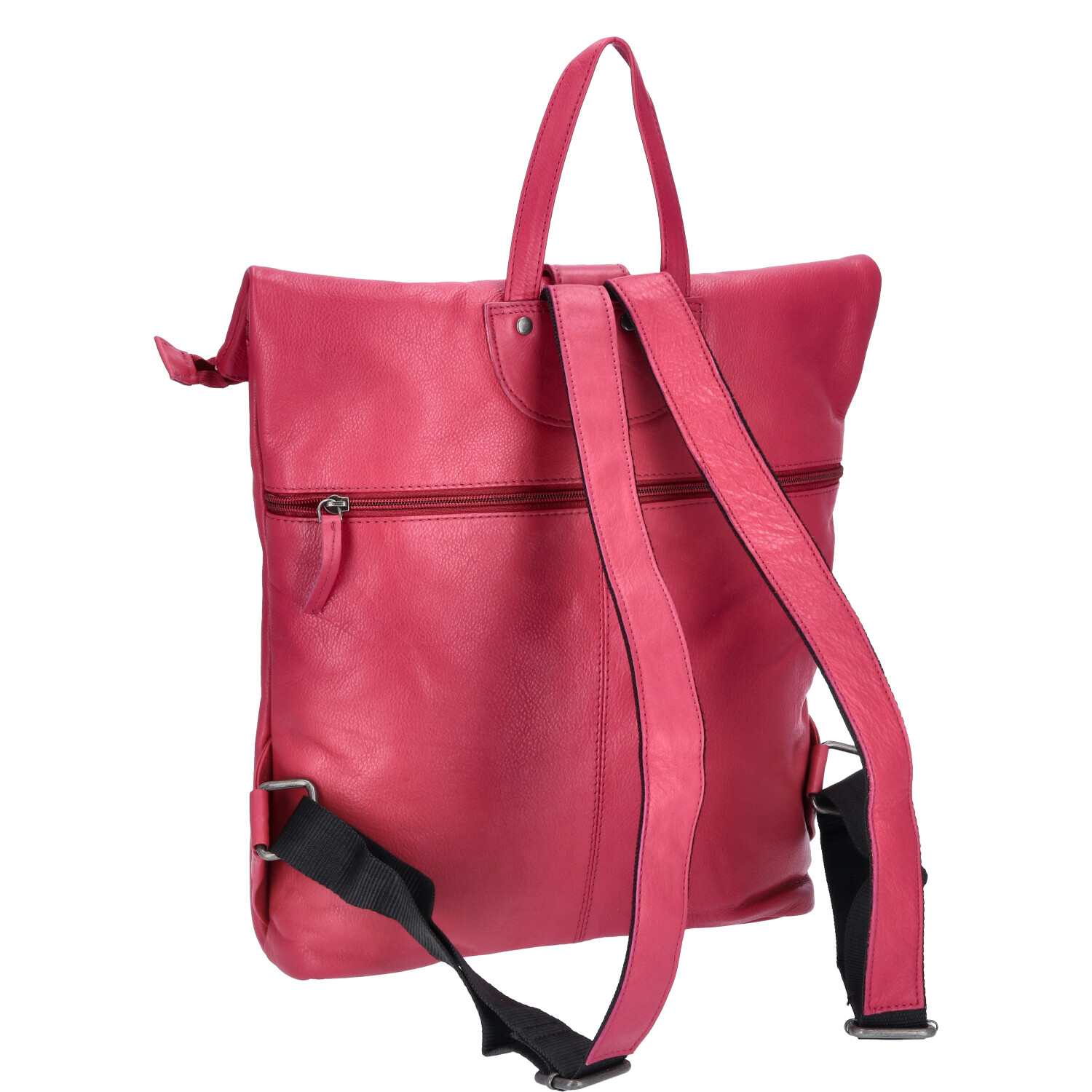 The Skandinavian Brand Damen Leder Rucksack - fuchsia Abbildung 2