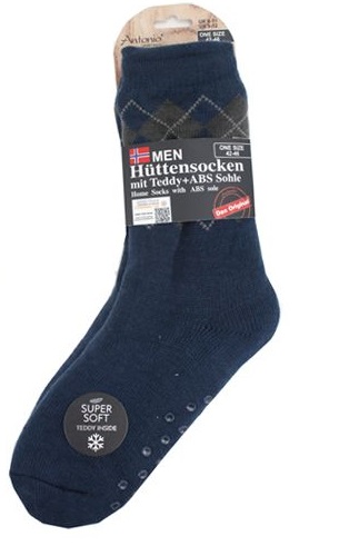 Antonio Herren Hüttensocken mit ABS Sohle Größe 42-47  . Abbildung 2