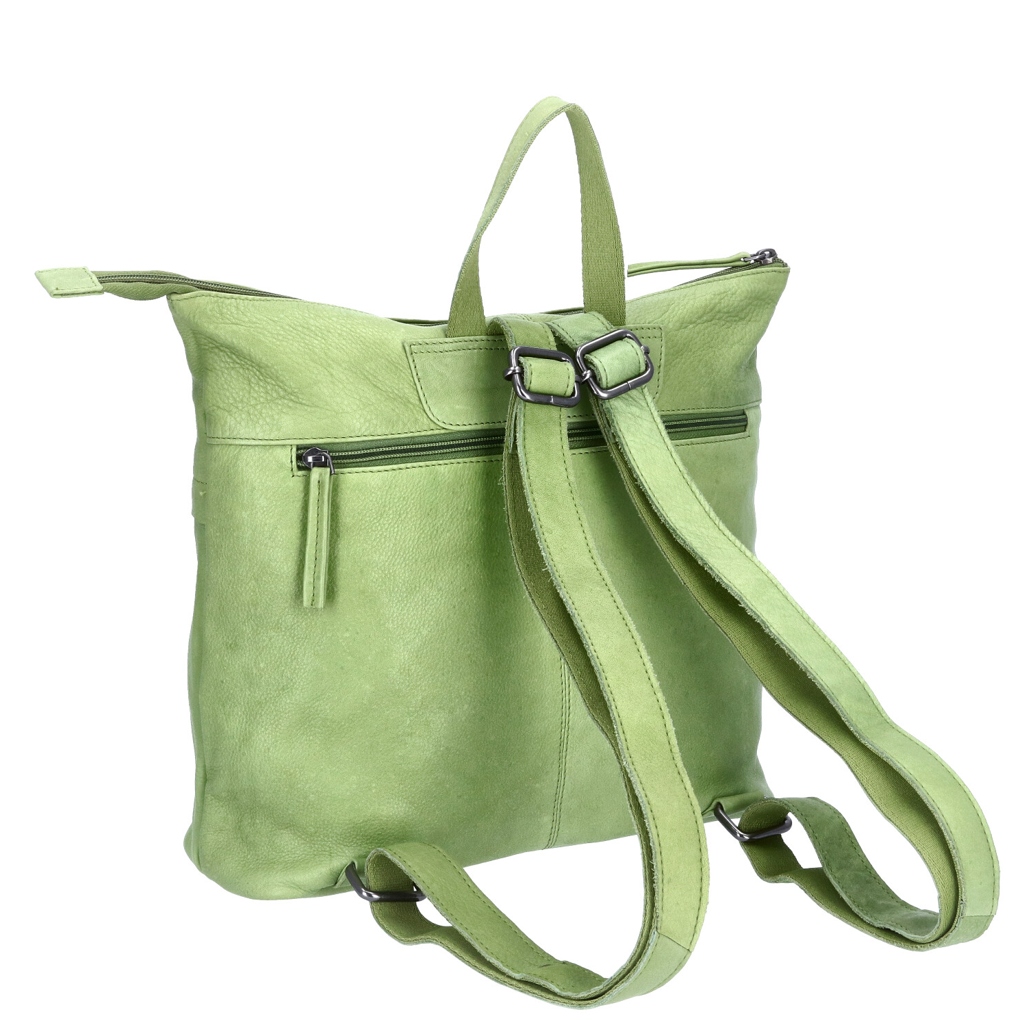 The Skandinavian Brand Damen Leder Rucksack - Green Abbildung 2