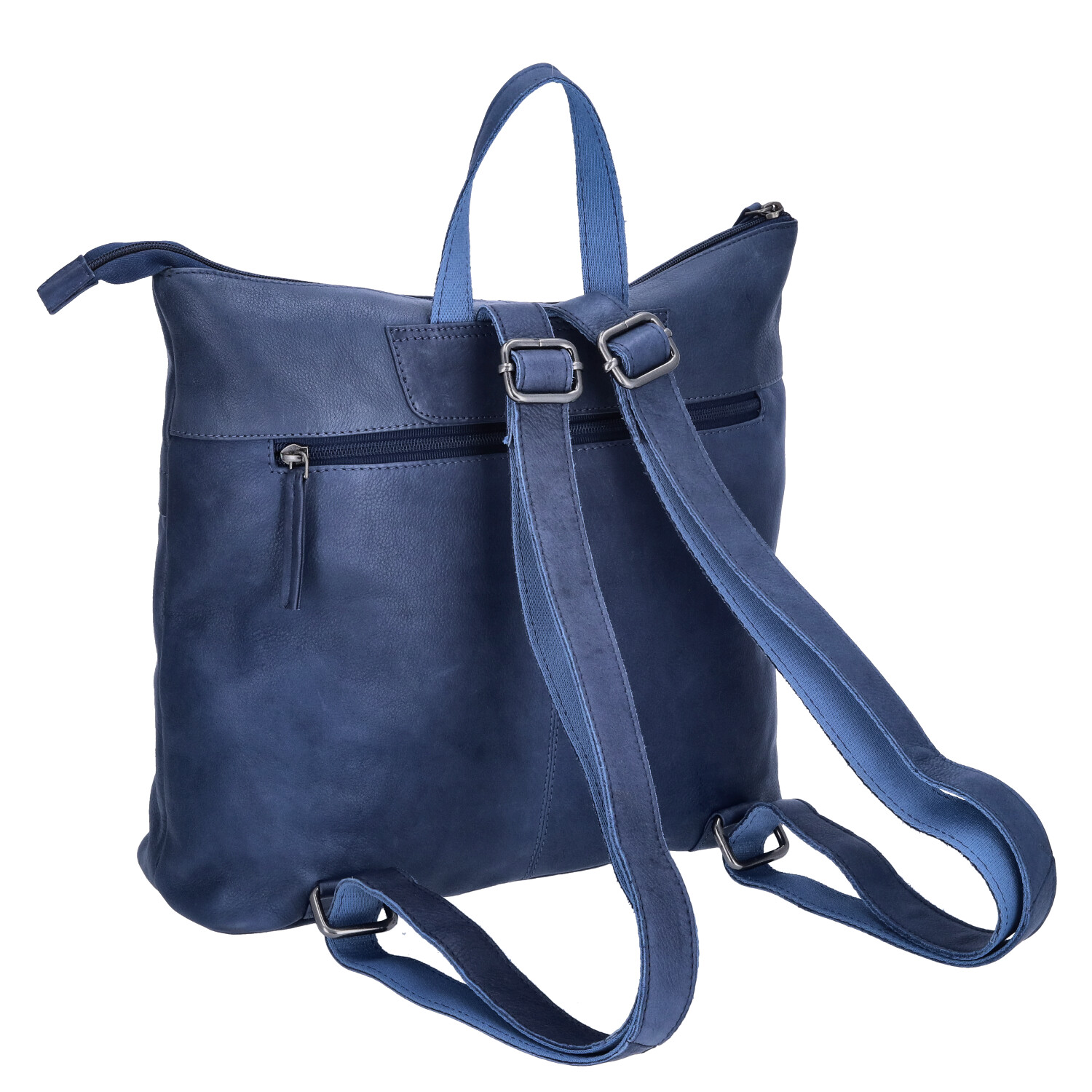 The Skandinavian Brand Damen Leder Rucksack - Blue Abbildung 2