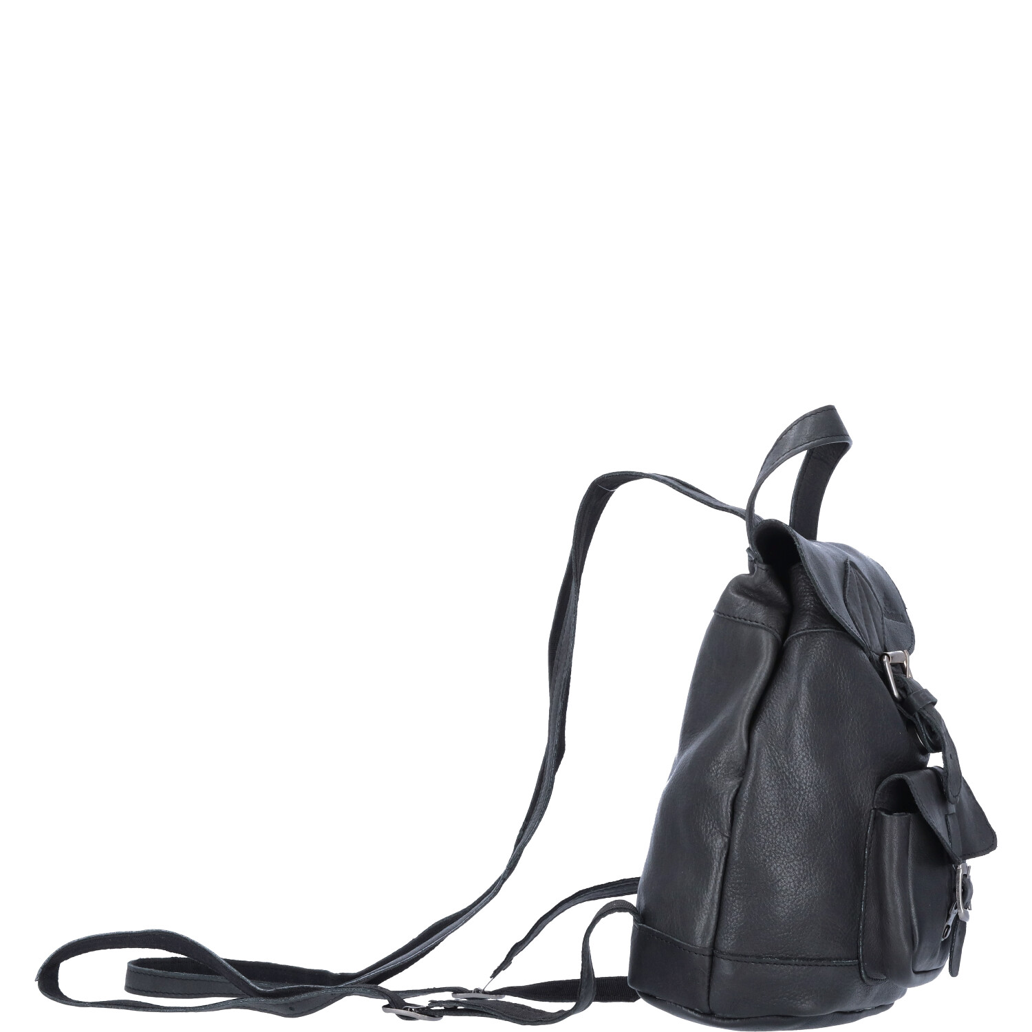 The Skandinavian Brand Damen Lederrucksack mini Style  schwarz