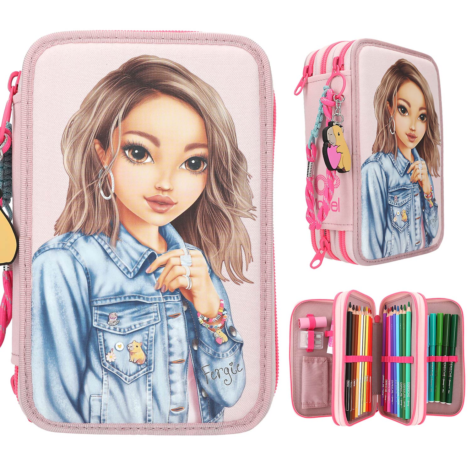 Depesche 3-Fach Federtasche Capybara pink Abbildung 7