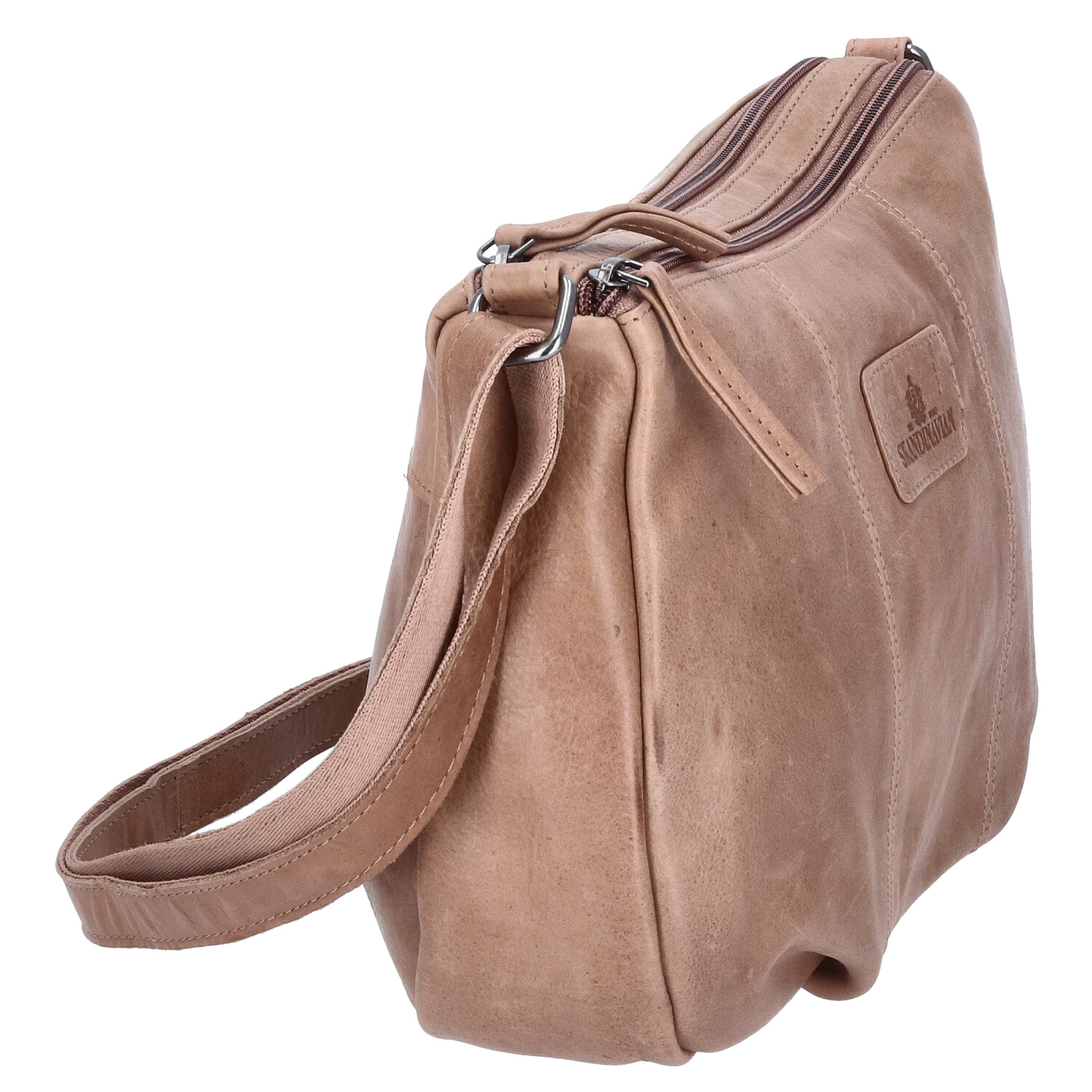 The Skandinavian Brand Leder Umhängetasche  beige