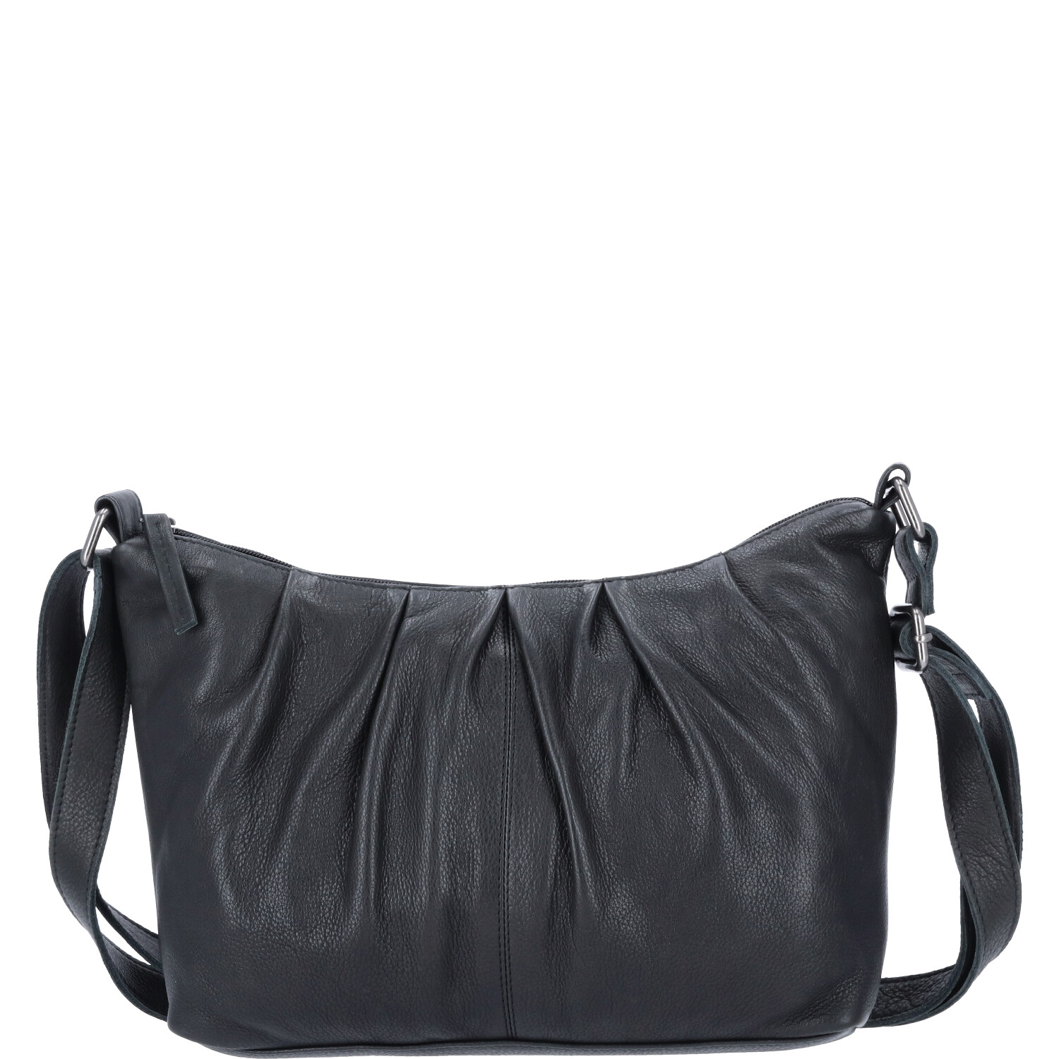 The Skandinavian Brand Damen Ledertasche, Schultertasche - schwarz Abbildung 2