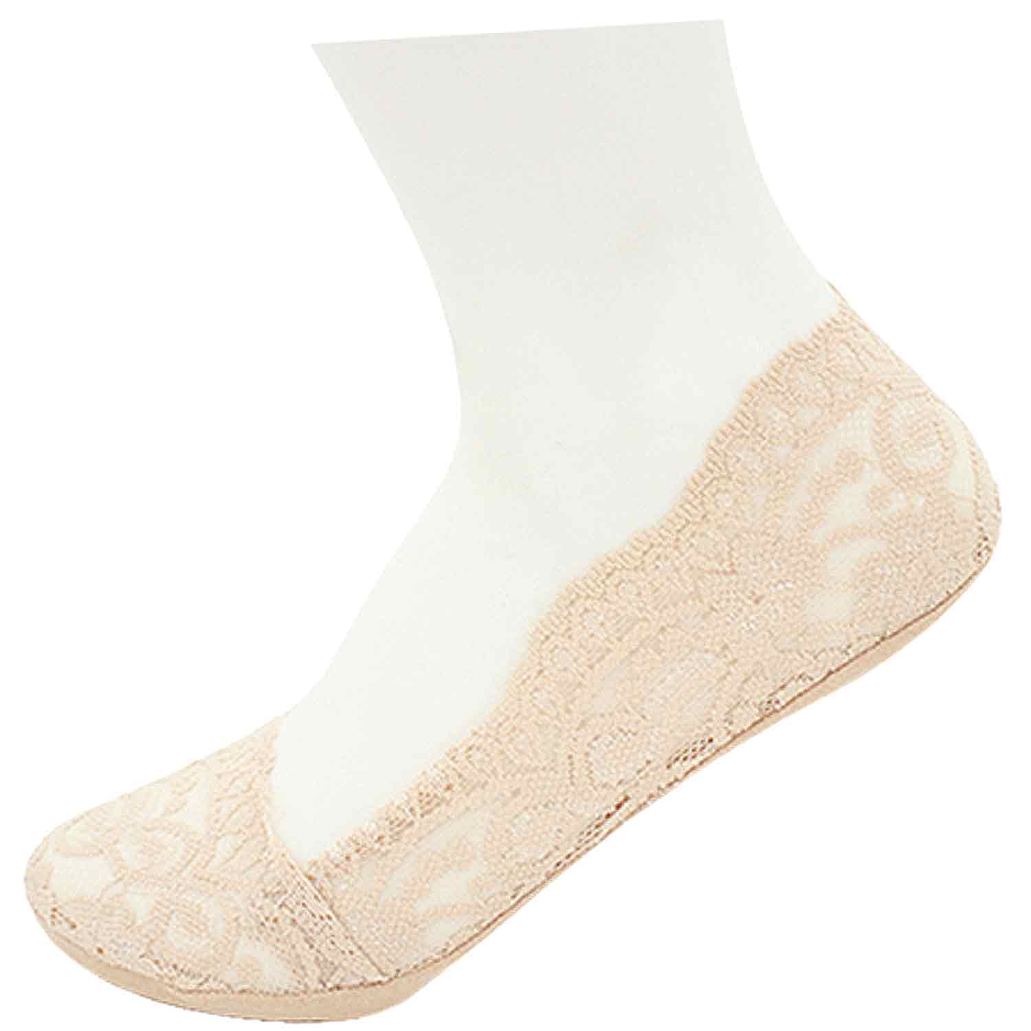 The Skandinavian Brand 5er Pack Ballerina Socken mit Spitze Gr. 36-41  natur