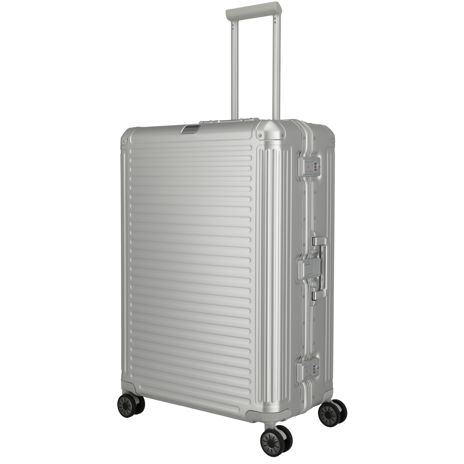 Travelite Aluminium Trolley 4 Rollen L NEXT silber