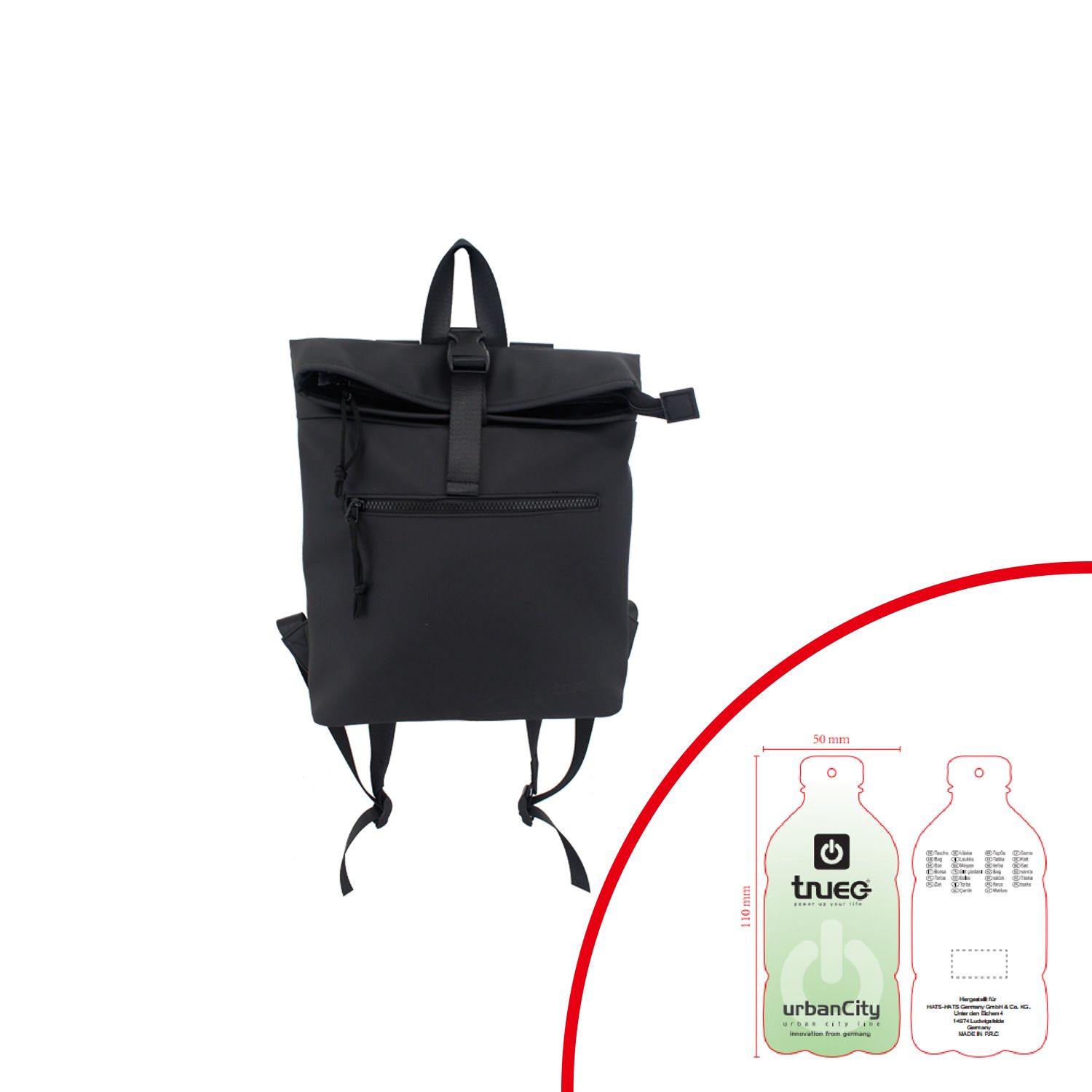 TheTrueC Freizeitrucksack Nele schwarz Abbildung 4
