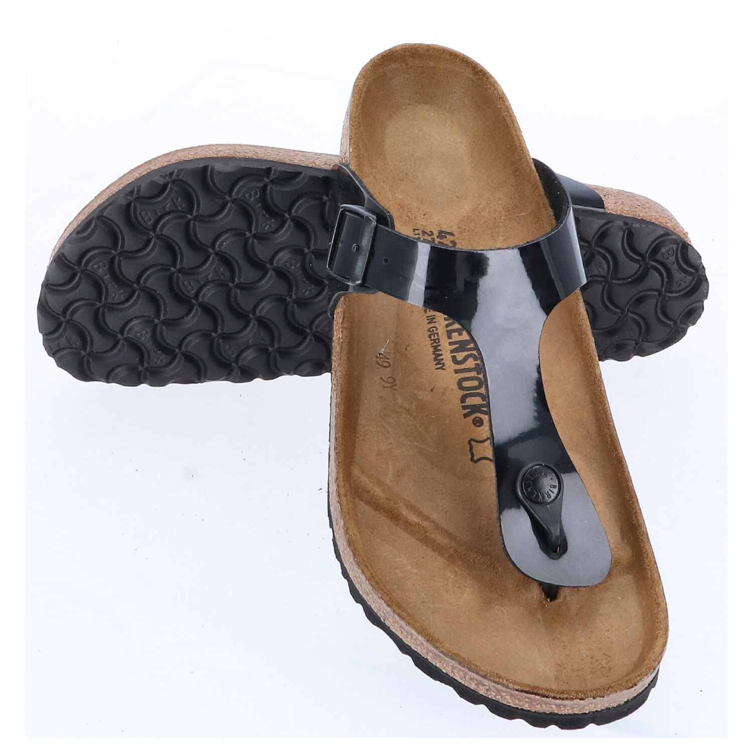 Birkenstock Sandalen Größe 42 Gizeh BS Black Patent  