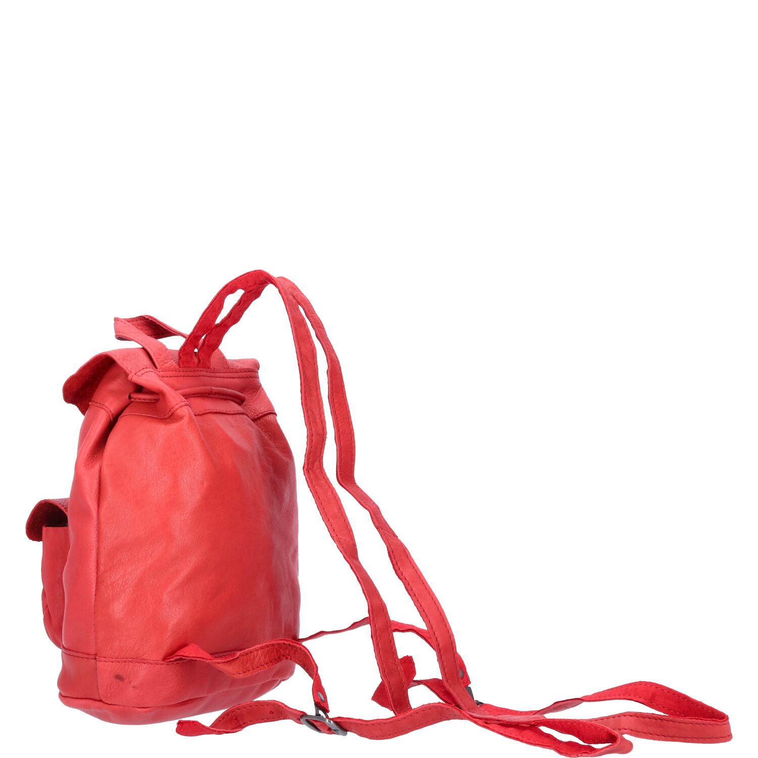 The Skandinavian Brand Damen Lederrucksack mini Style  rot