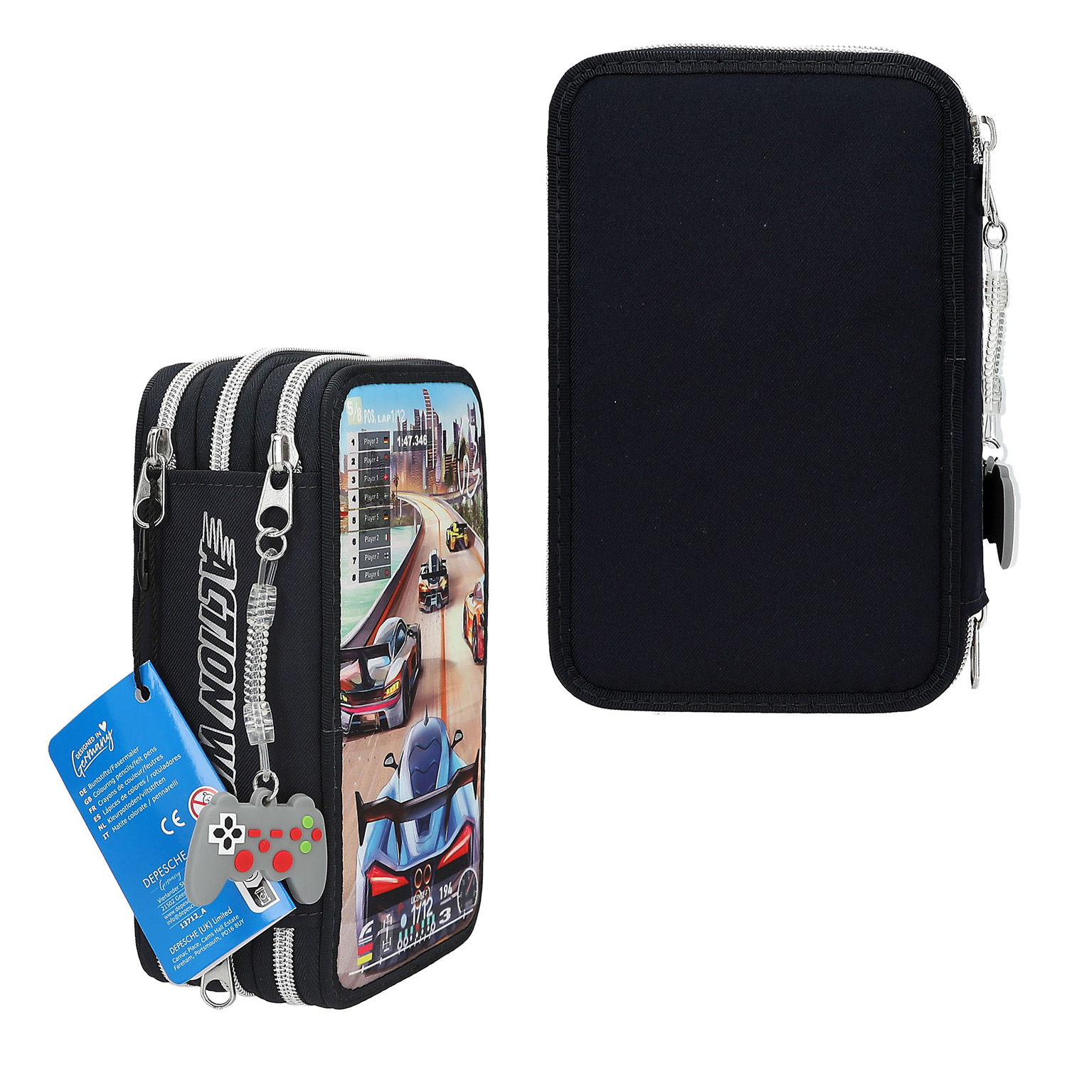 Depesche 3-Fach Federtasche Action World Gaming Abbildung 2