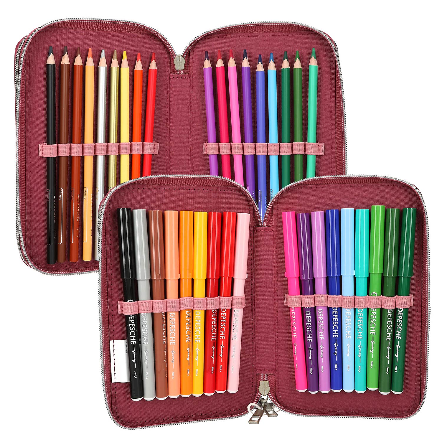 Depesche 3-Fach Federtasche Miss Melody DREAMLAND pink/rot Abbildung 5