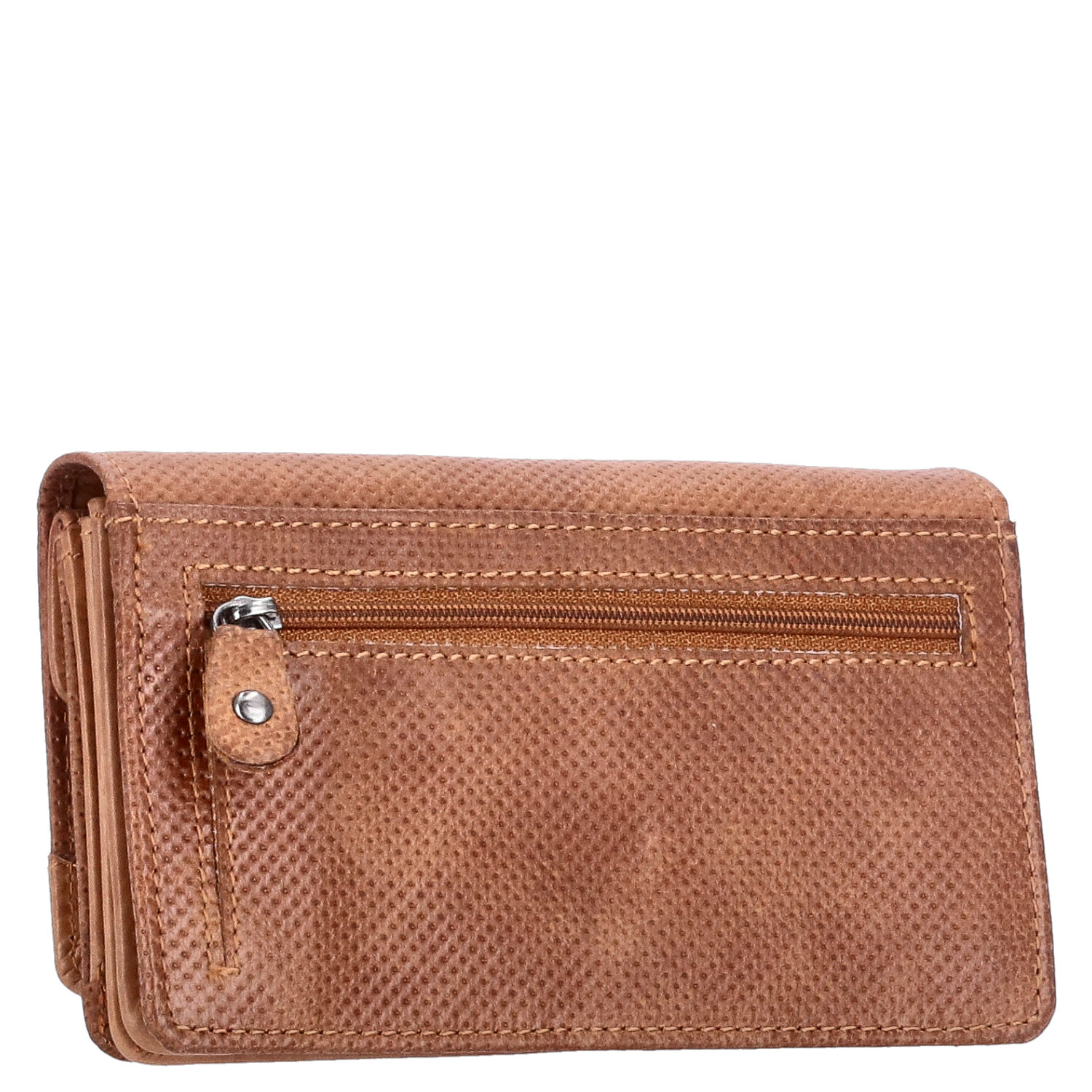 The Skandinavian Brand Damen Leder Geldbörse Quer  Cognac Abbildung 2