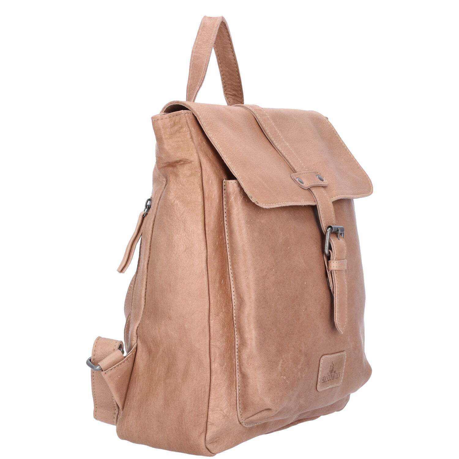 The Skandinavian Brand Damen Leder Rucksack - Taupe Abbildung 3