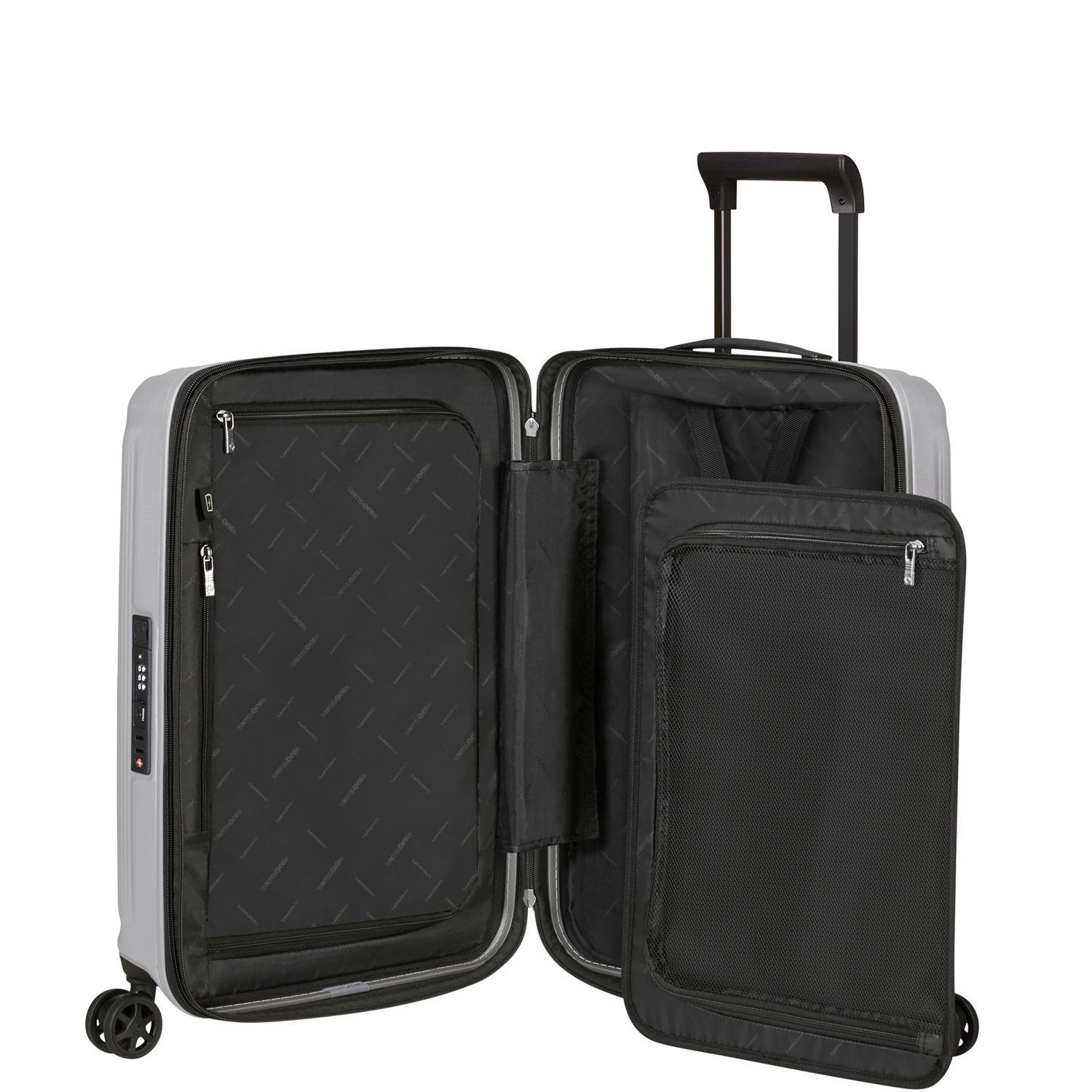 Samsonite Trolley mit 4 Rollen 55cm EXP. Nuon Matt Silver