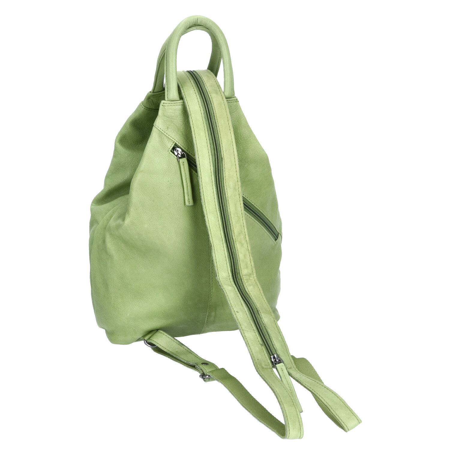 The Skandinavian Brand Damen Leder Rucksack - Green Abbildung 2