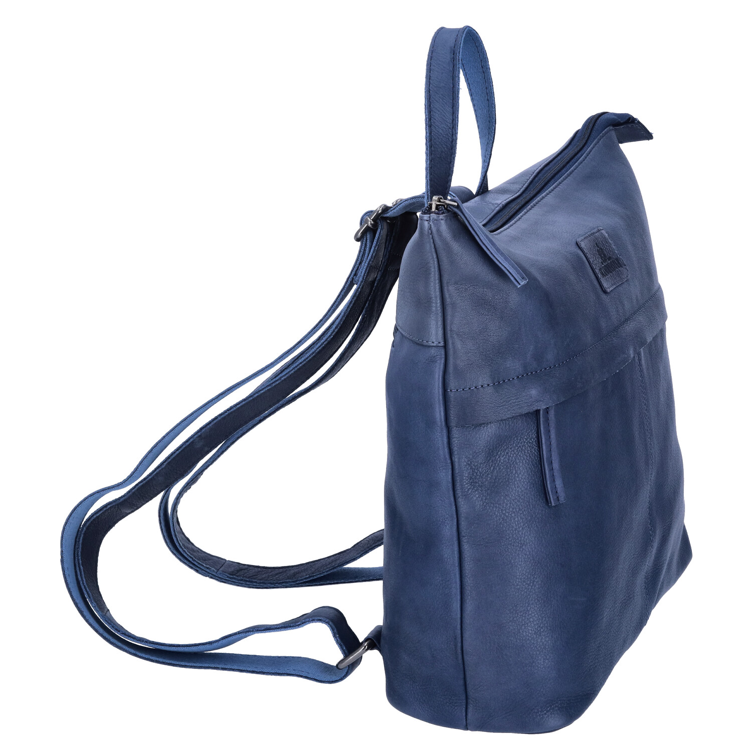 The Skandinavian Brand Damen Leder Rucksack - Blue Abbildung 3